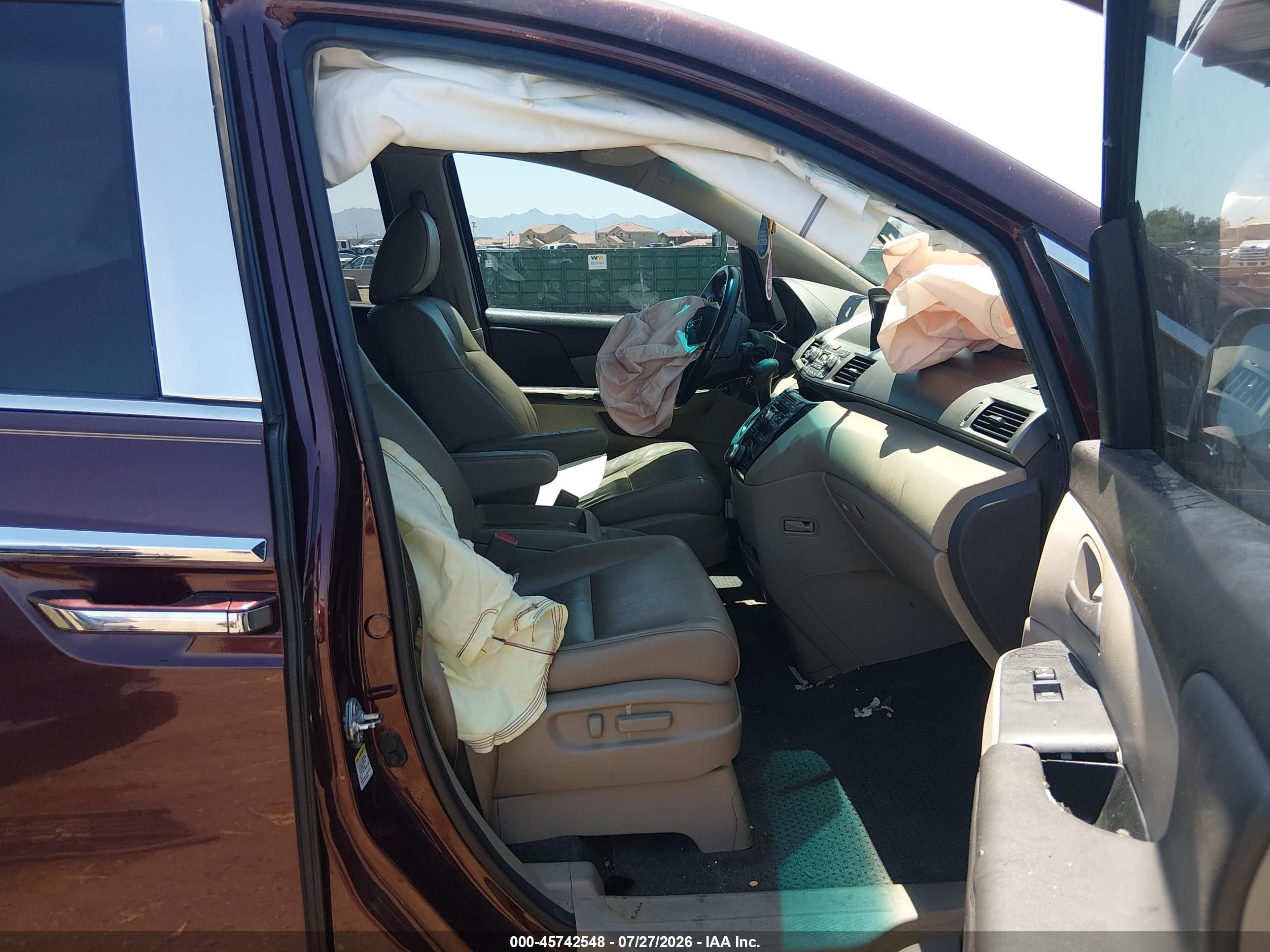 2011 Honda Odyssey Ex-l Бордовый vin: 5FNRL5H67BB033134