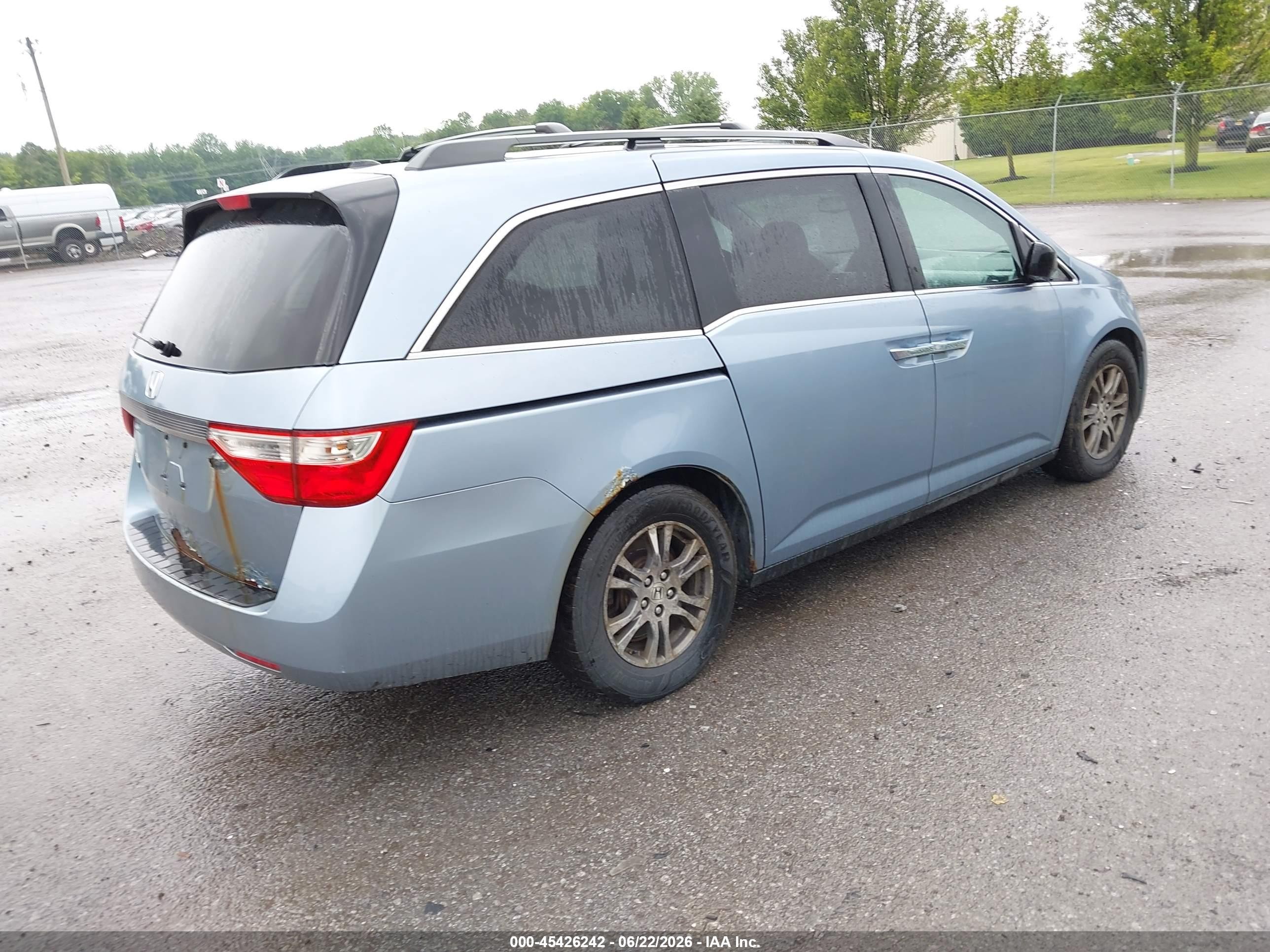 2011 Honda Odyssey Ex-l Синий vin: 5FNRL5H67BB033425