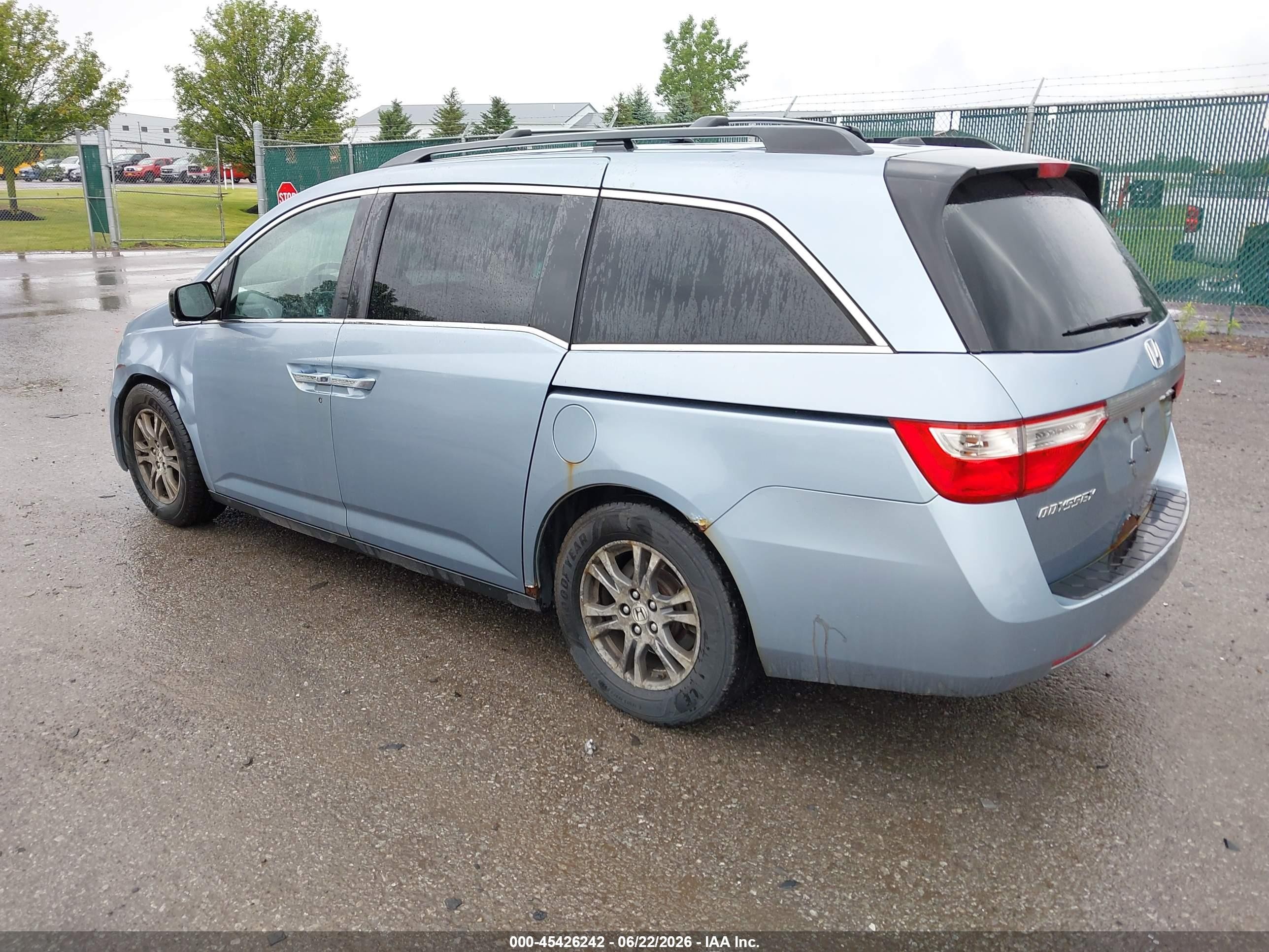 2011 Honda Odyssey Ex-l Синий vin: 5FNRL5H67BB033425