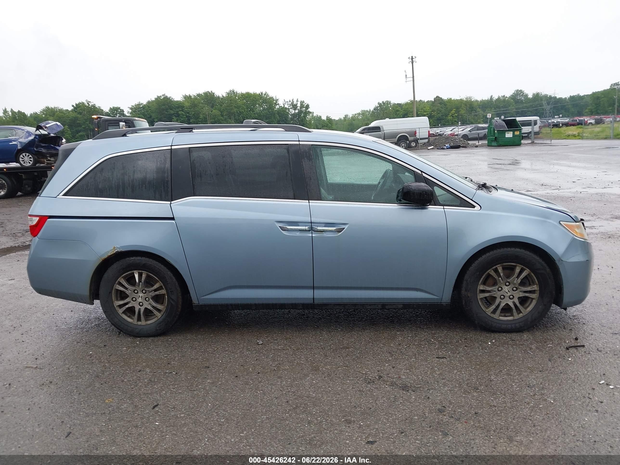 2011 Honda Odyssey Ex-l Синий vin: 5FNRL5H67BB033425