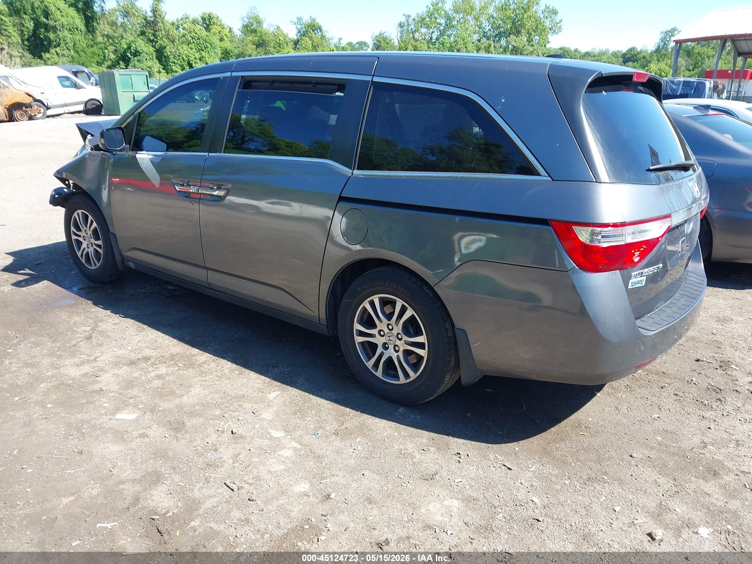 2011 Honda Odyssey Ex-l Gray vin: 5FNRL5H67BB038009