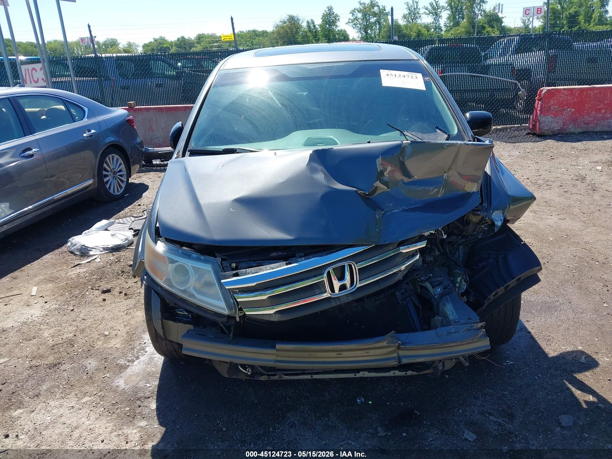 2011 Honda Odyssey Ex-l Gray vin: 5FNRL5H67BB038009
