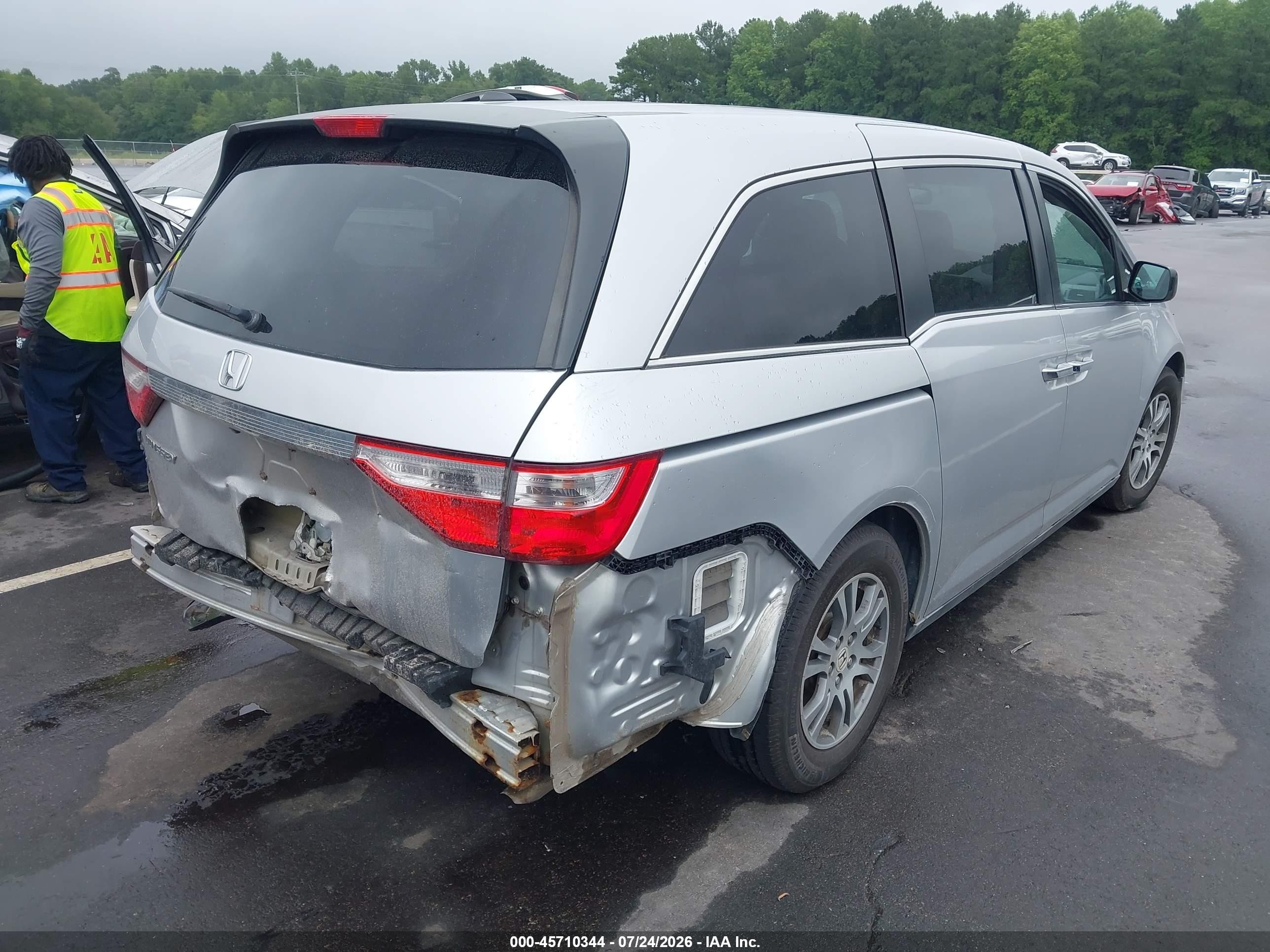 2011 Honda Odyssey Ex-l Серебряный vin: 5FNRL5H67BB071110