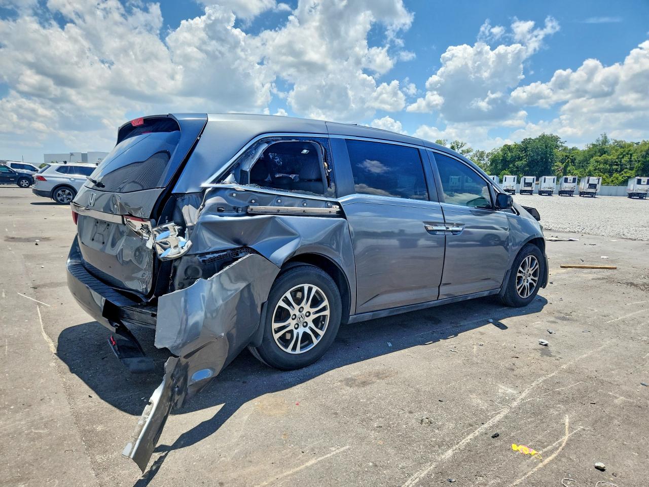 2011 Honda Odyssey Exl Gray vin: 5FNRL5H67BB073911