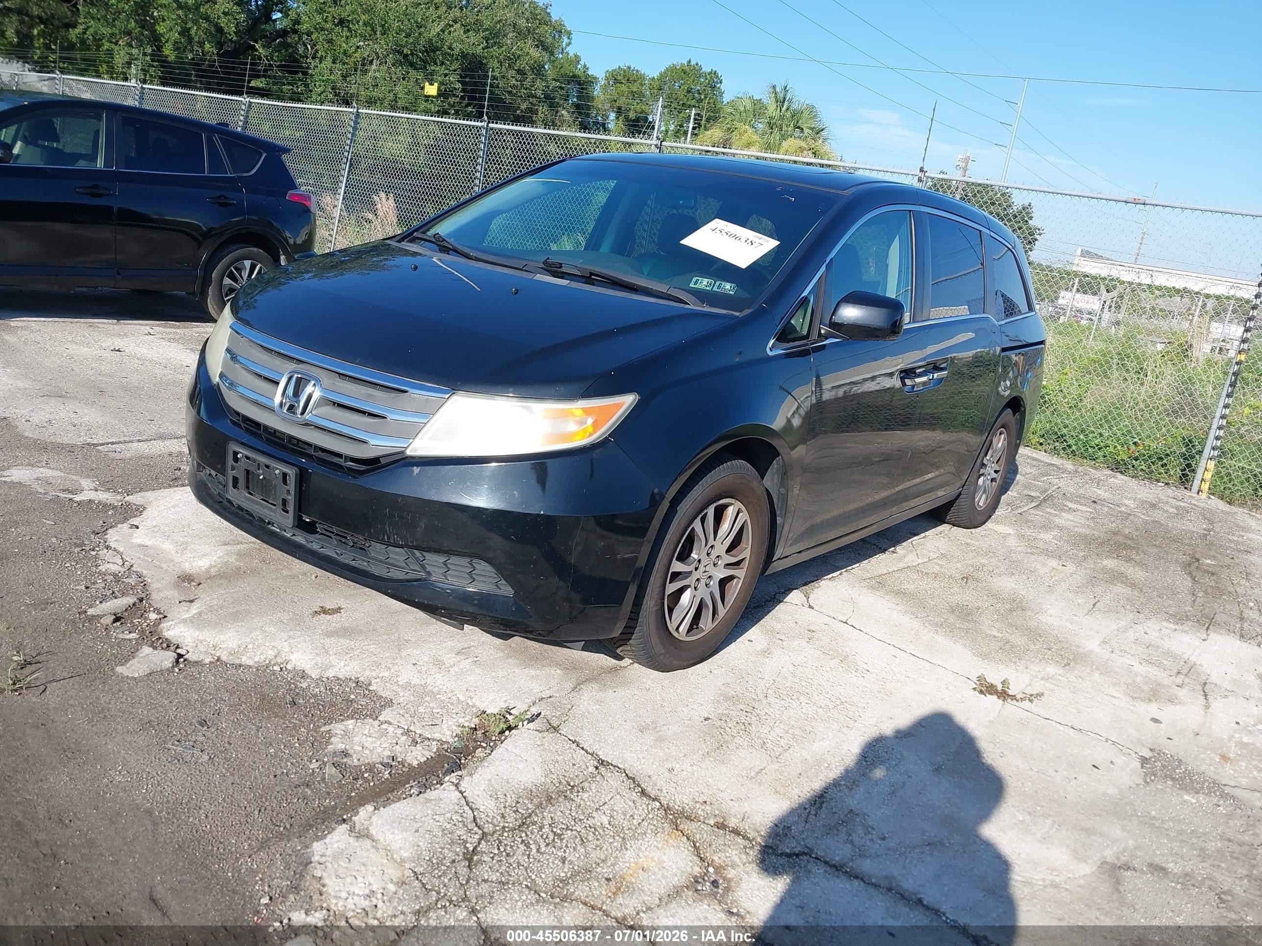 2011 Honda Odyssey Ex-l Black vin: 5FNRL5H67BB084147