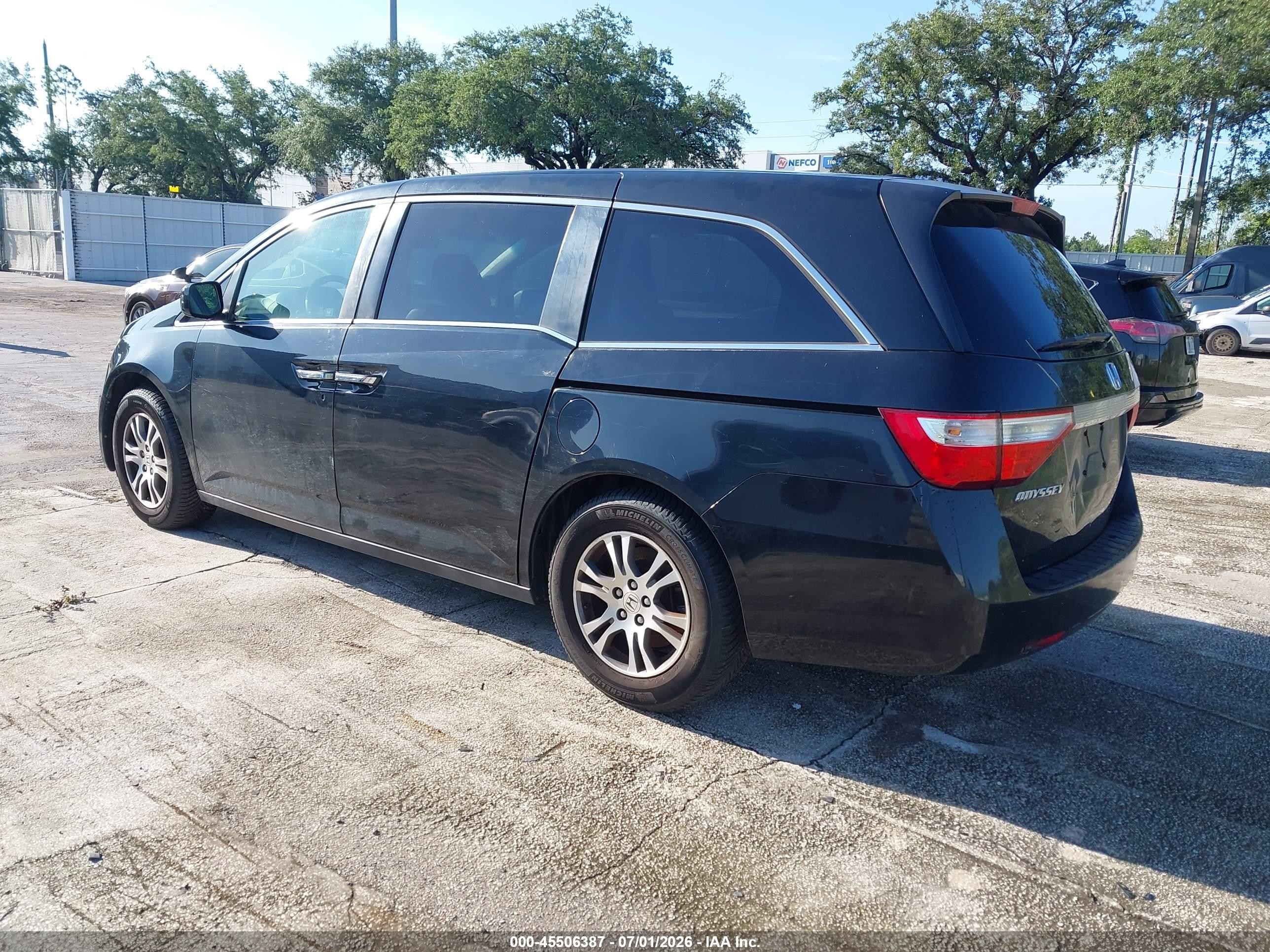 2011 Honda Odyssey Ex-l Black vin: 5FNRL5H67BB084147