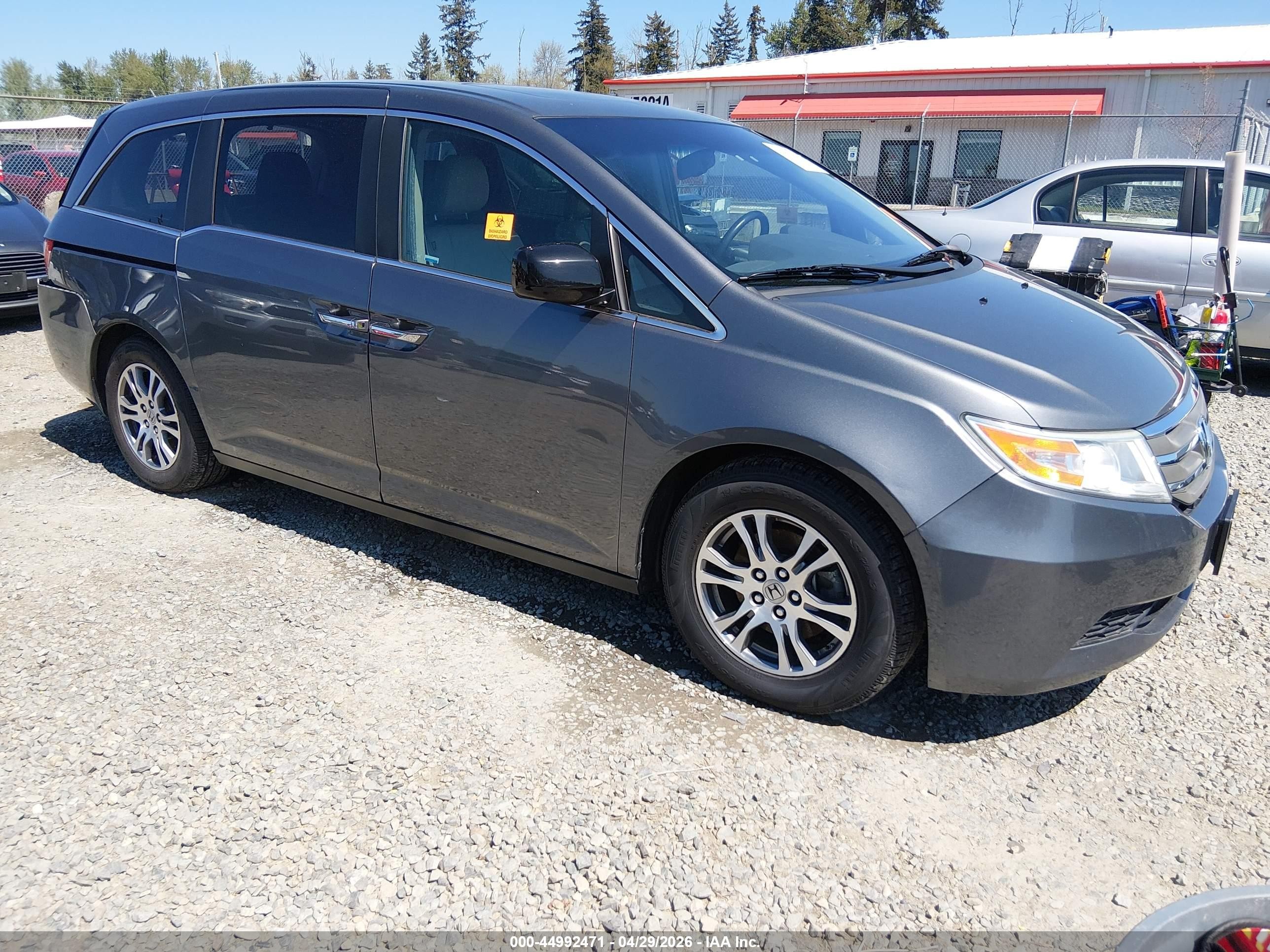 2011 Honda Odyssey Ex-l Gray vin: 5FNRL5H67BB092748