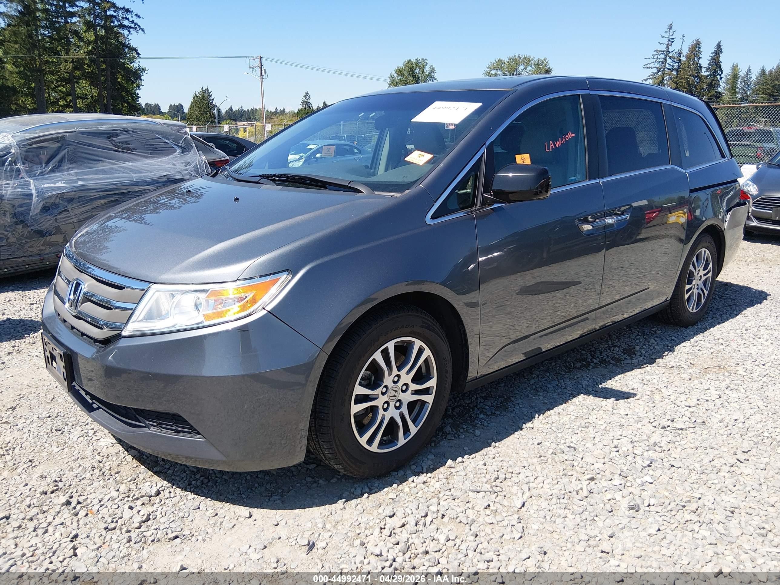 2011 Honda Odyssey Ex-l Gray vin: 5FNRL5H67BB092748