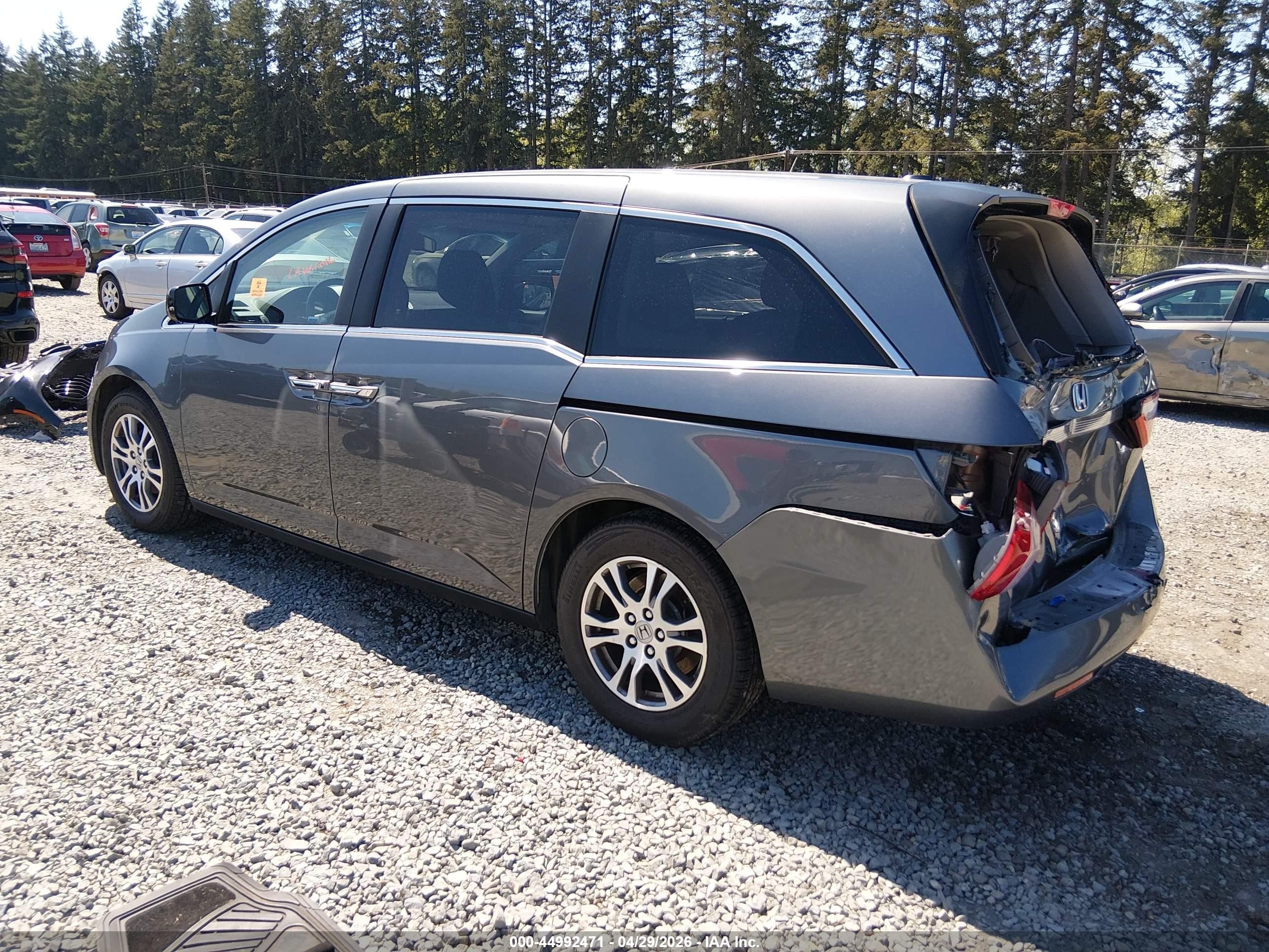 2011 Honda Odyssey Ex-l Gray vin: 5FNRL5H67BB092748