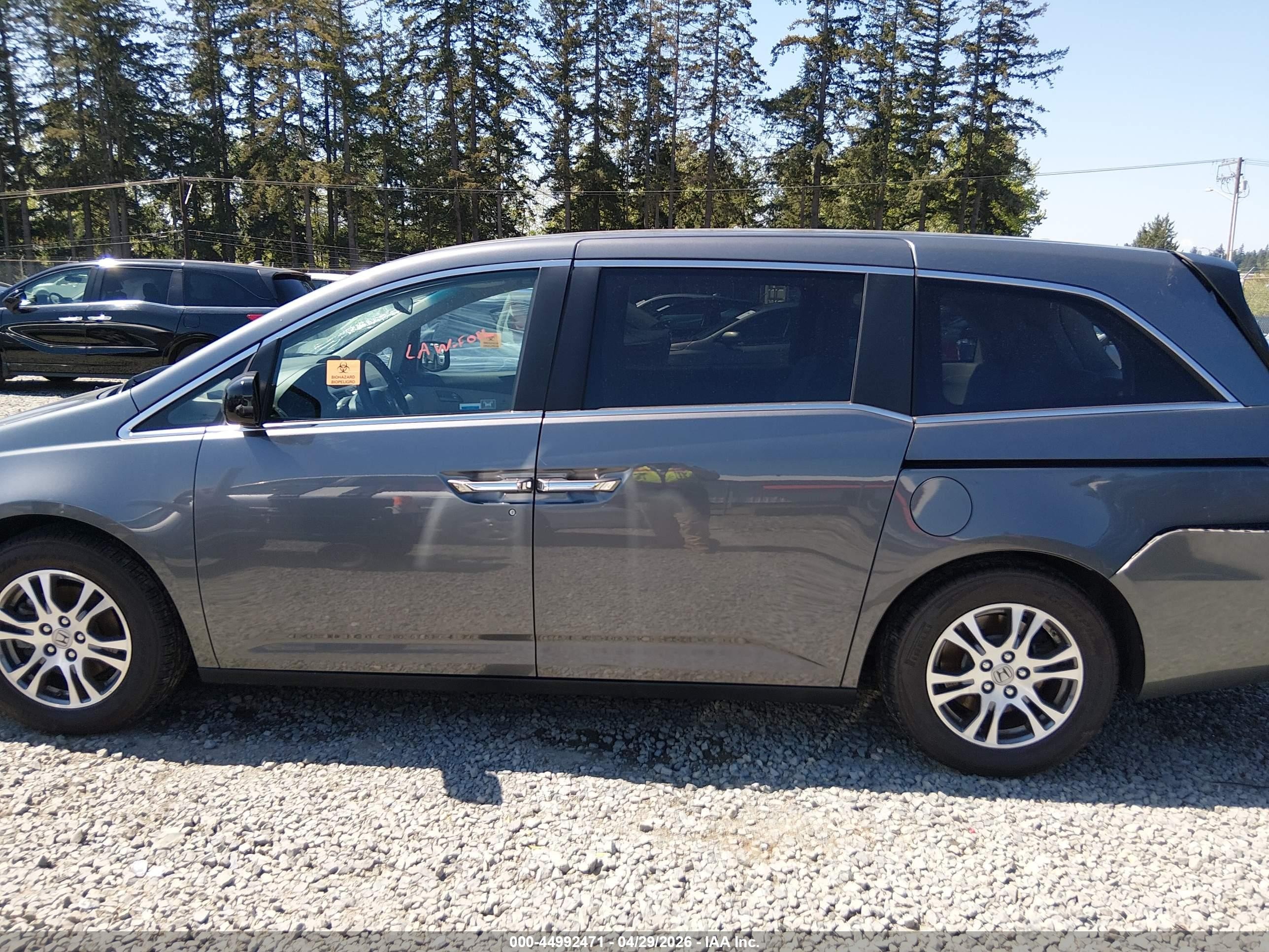 2011 Honda Odyssey Ex-l Gray vin: 5FNRL5H67BB092748