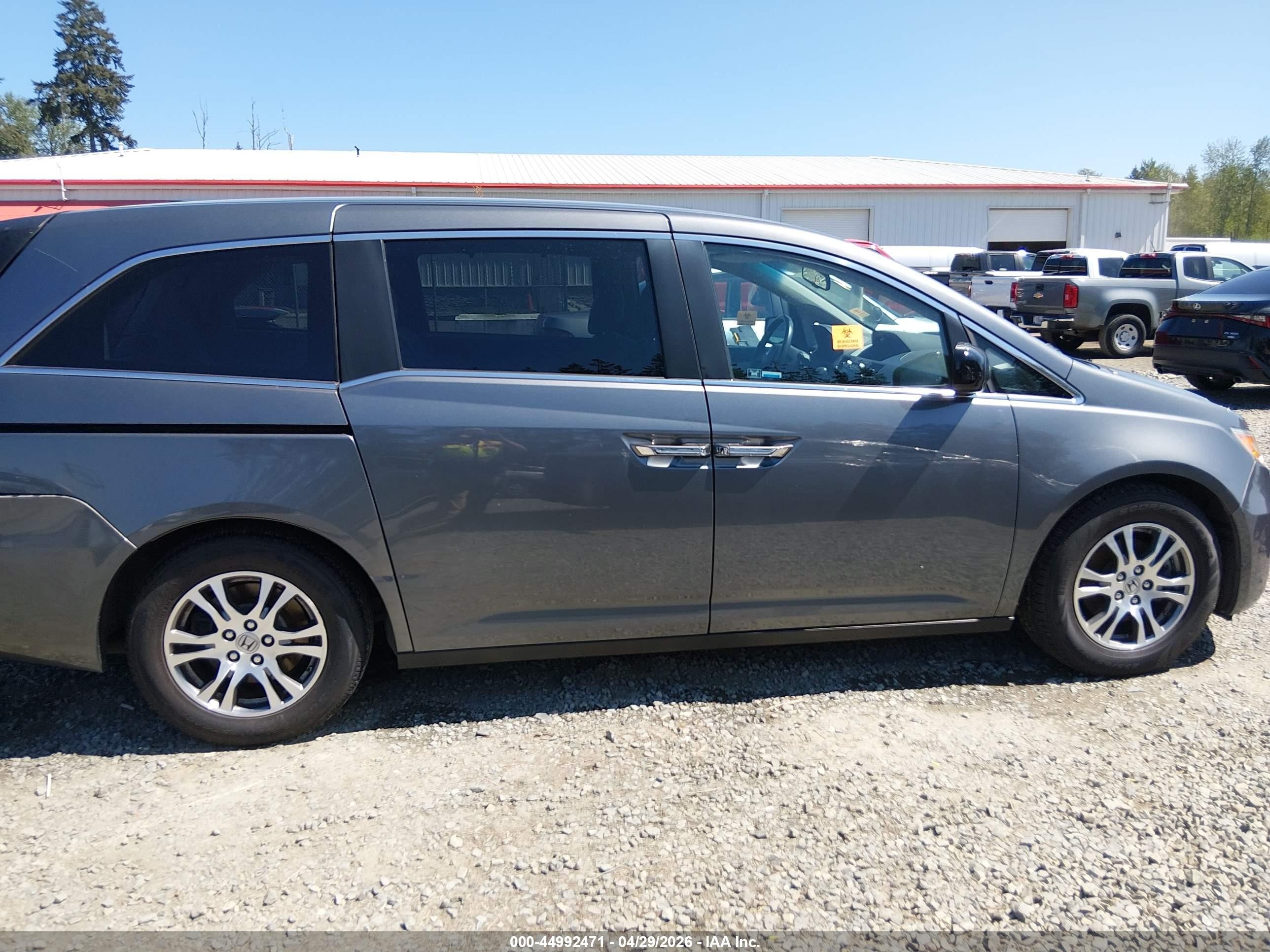 2011 Honda Odyssey Ex-l Gray vin: 5FNRL5H67BB092748