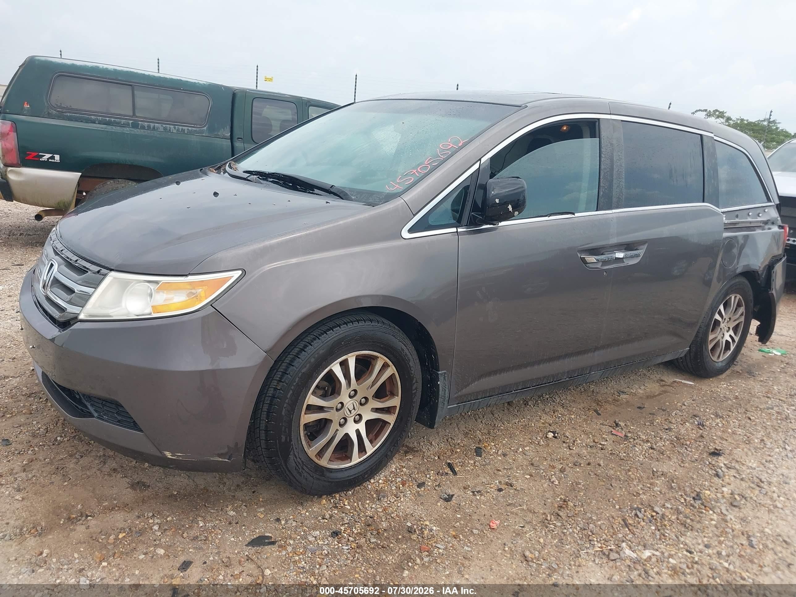 2011 Honda Odyssey Ex-l Gray vin: 5FNRL5H67BB099103