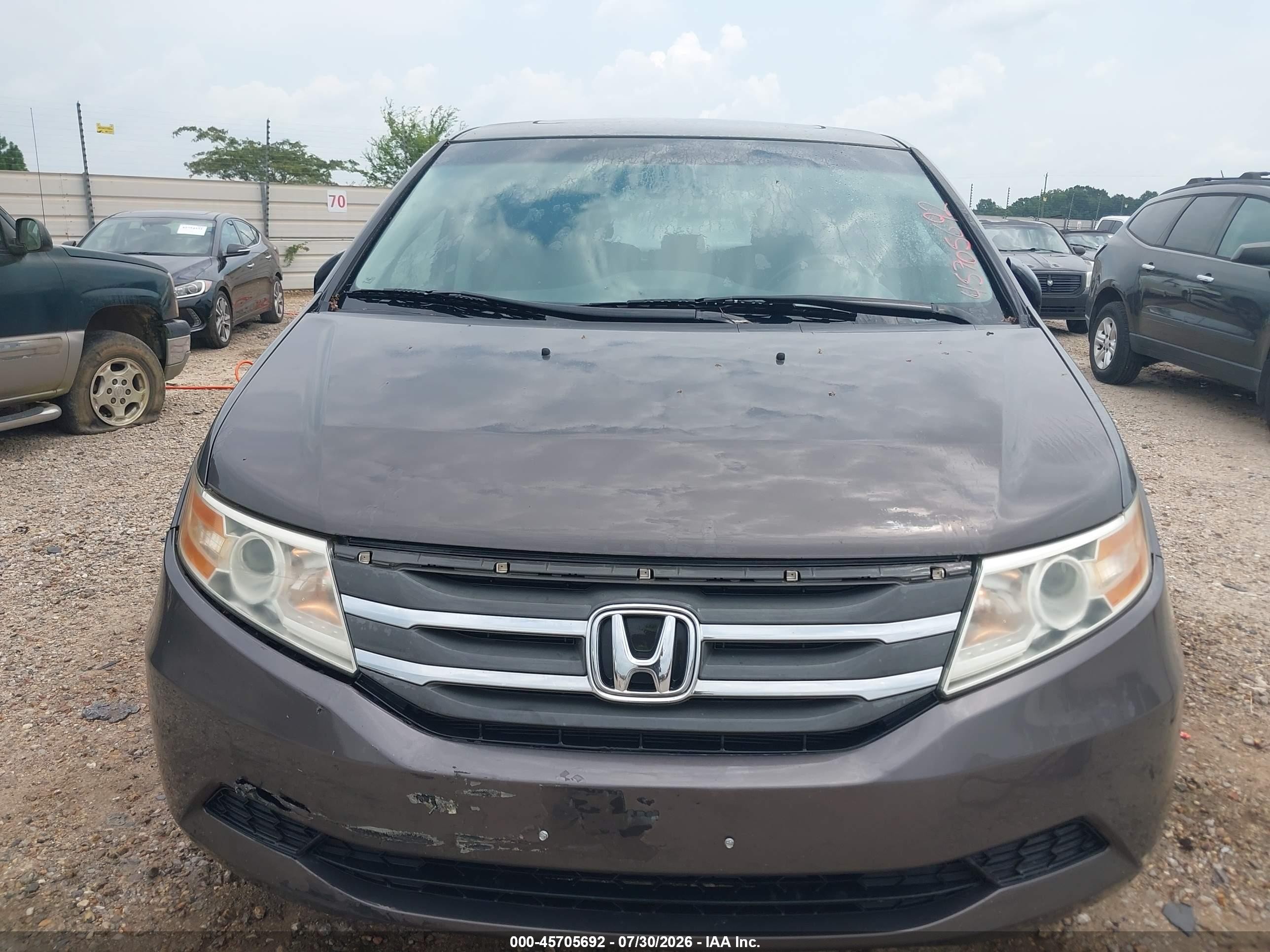 2011 Honda Odyssey Ex-l Gray vin: 5FNRL5H67BB099103