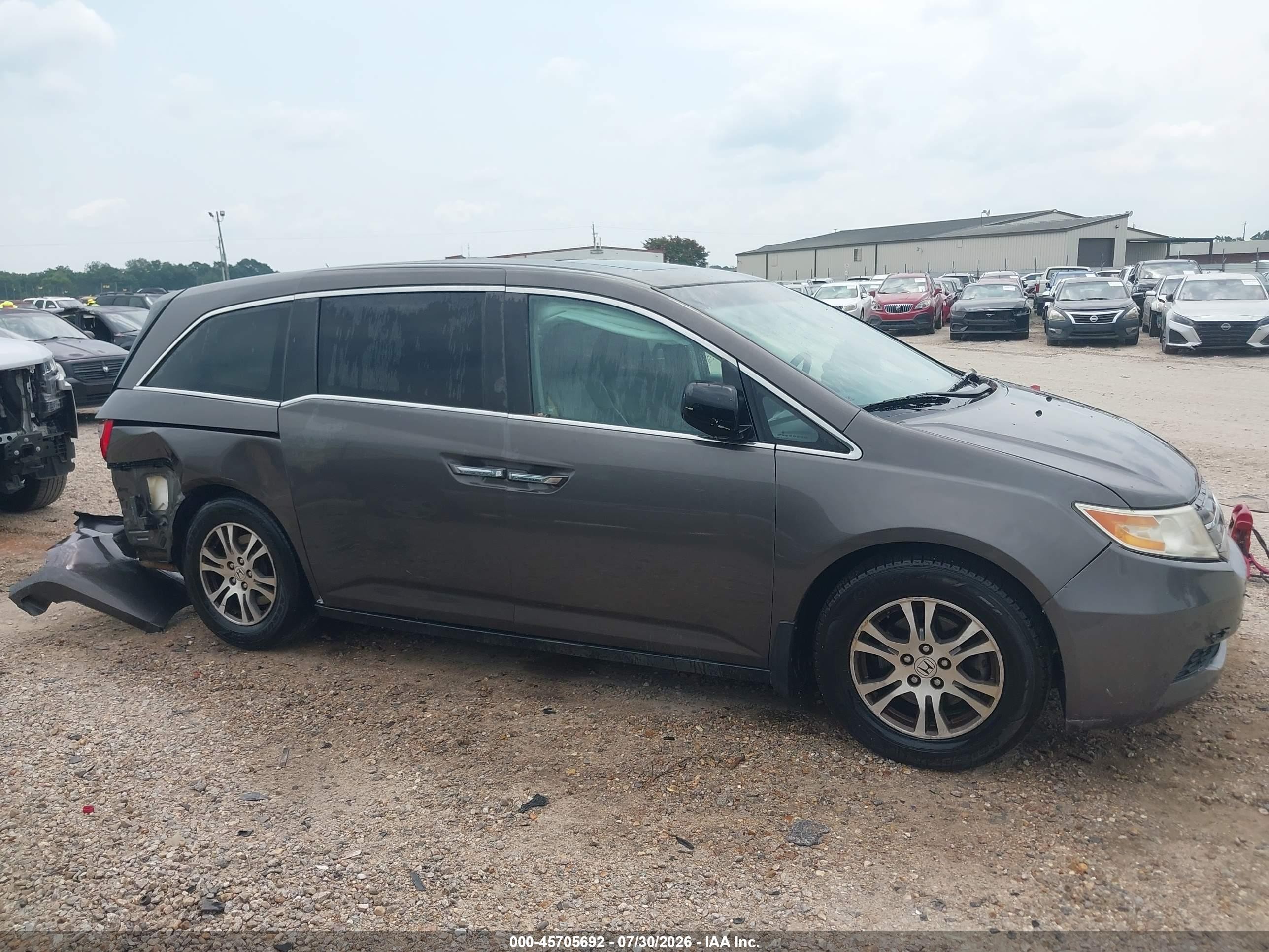 2011 Honda Odyssey Ex-l Gray vin: 5FNRL5H67BB099103