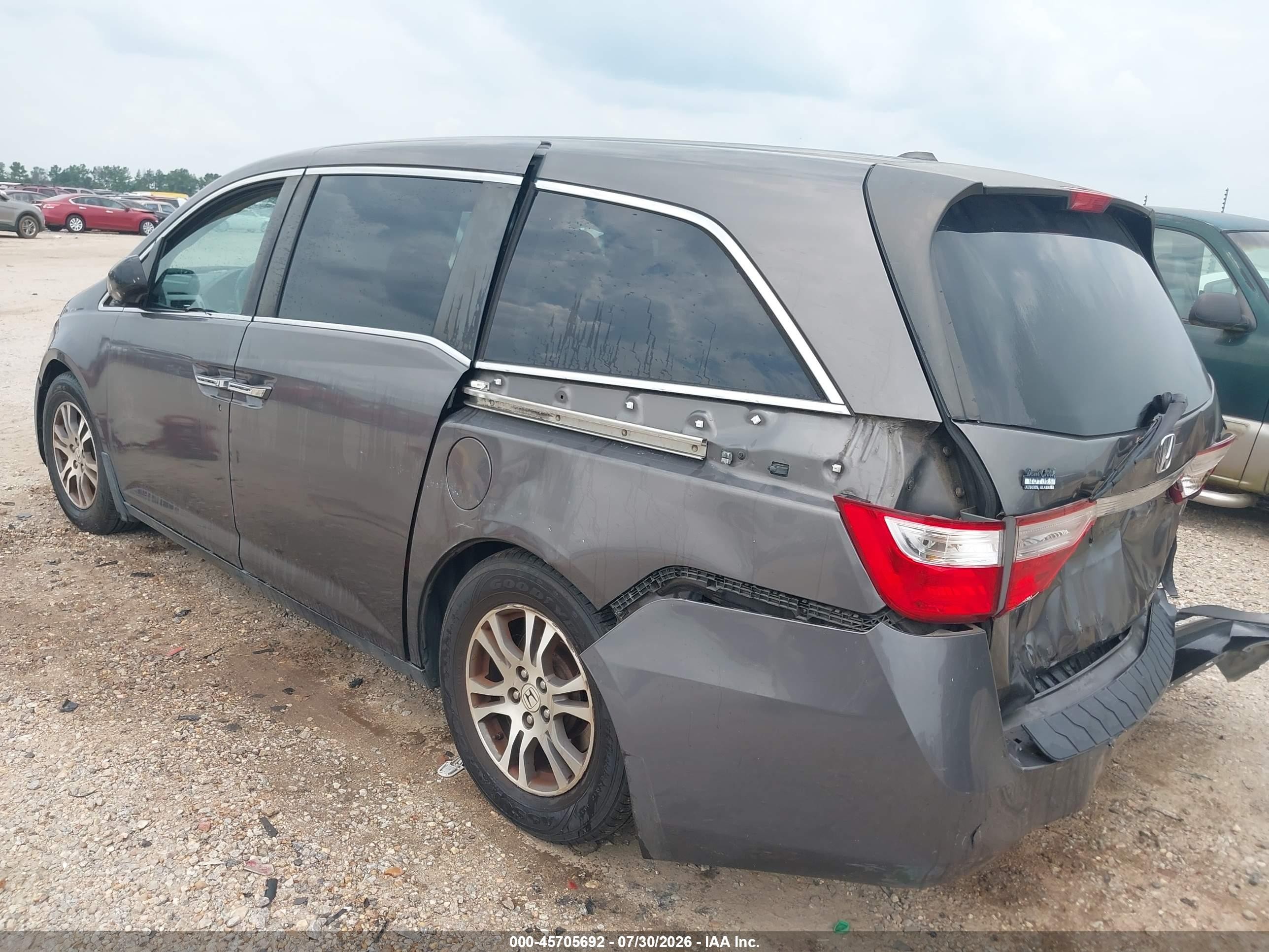 2011 Honda Odyssey Ex-l Gray vin: 5FNRL5H67BB099103