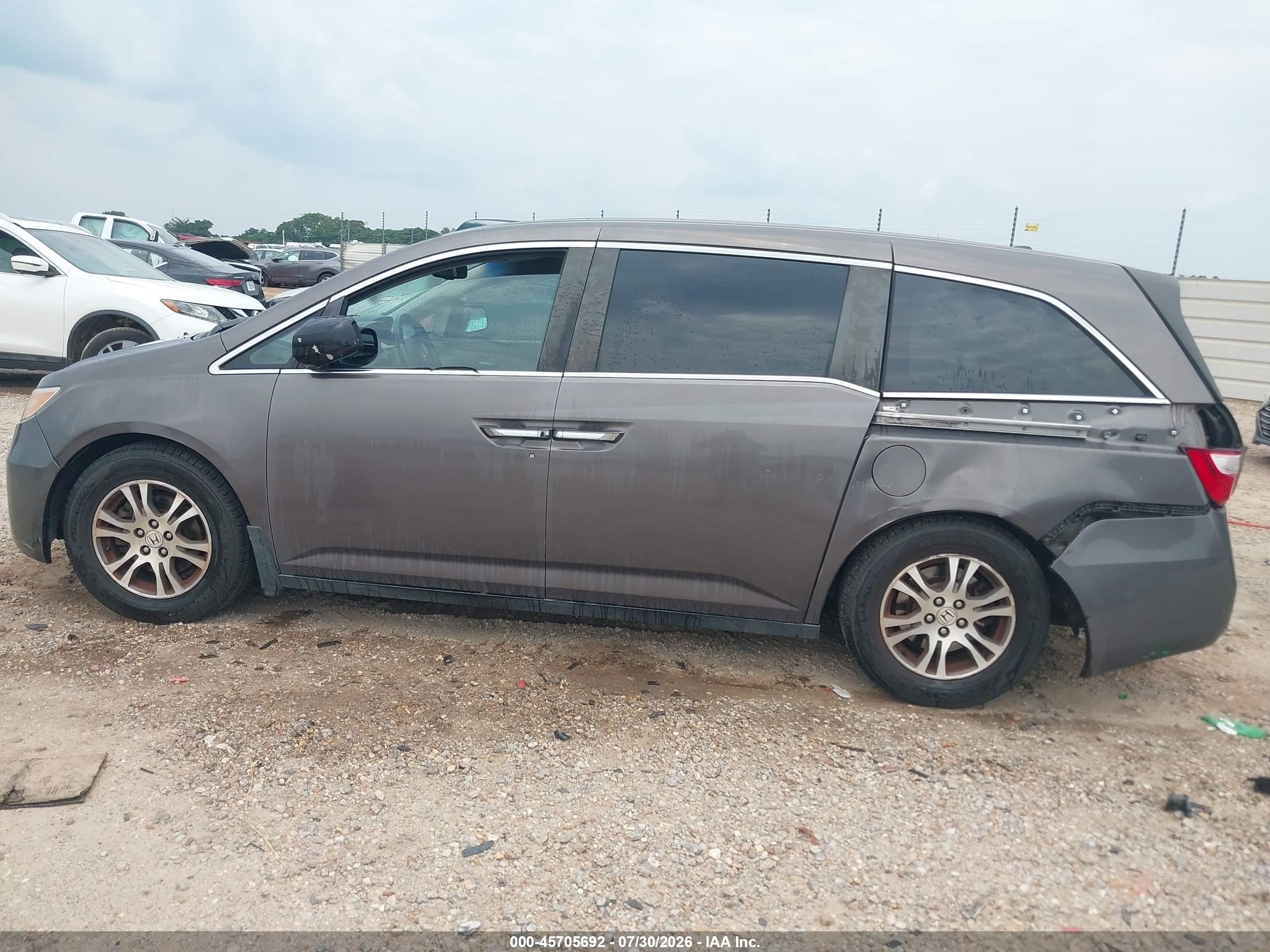 2011 Honda Odyssey Ex-l Gray vin: 5FNRL5H67BB099103