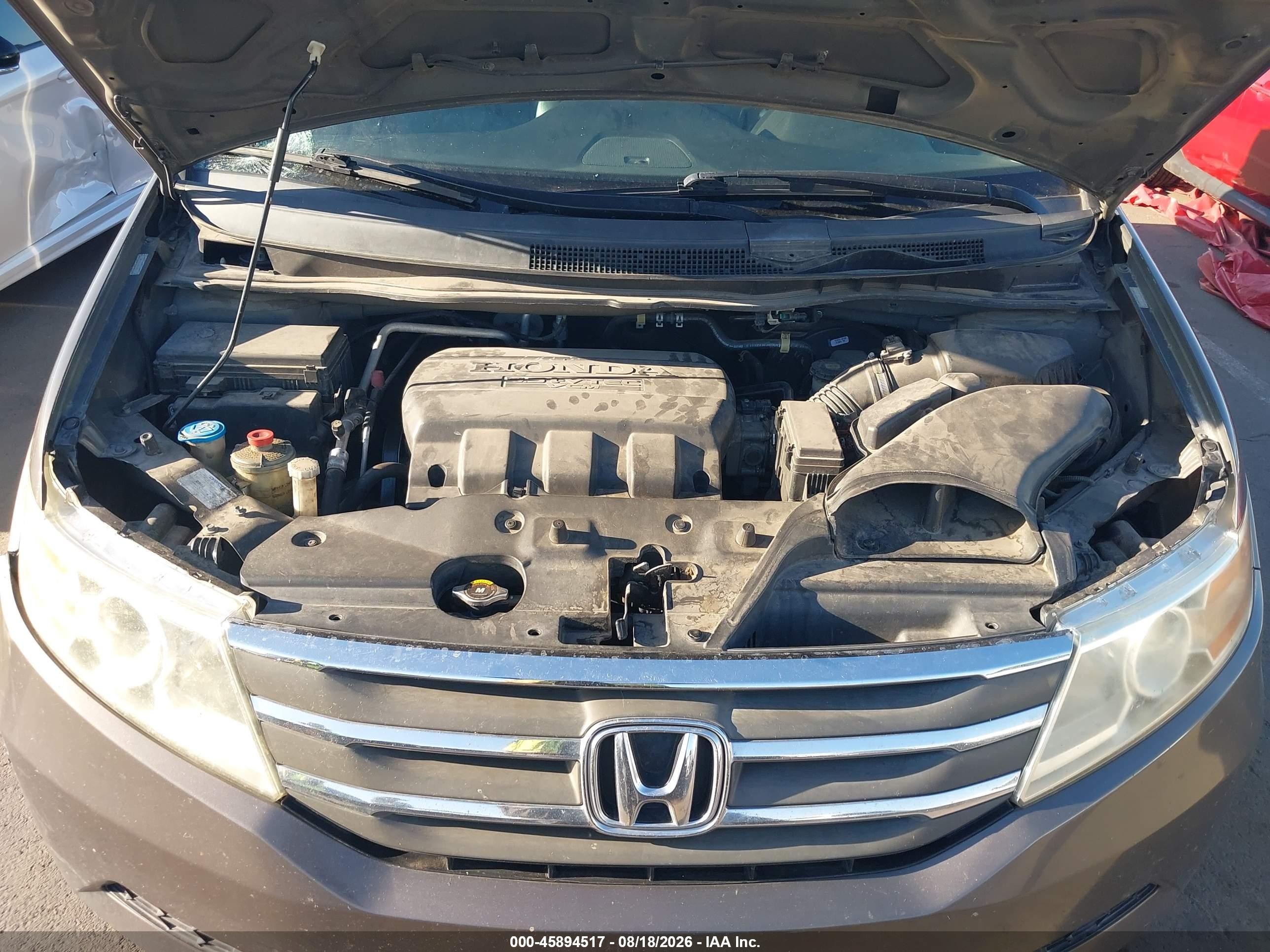 2011 Honda Odyssey Ex-l Gray vin: 5FNRL5H67BB100590
