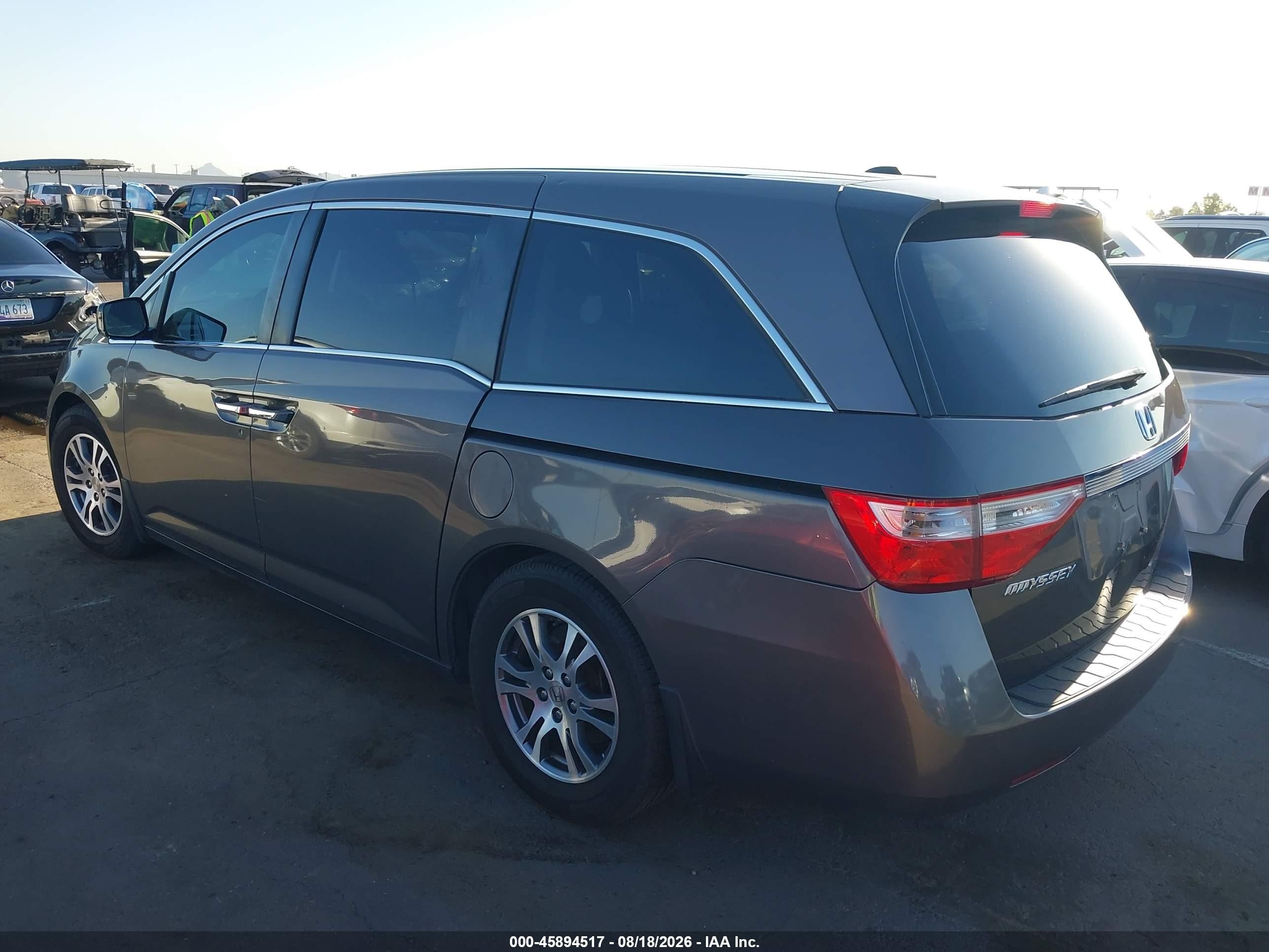 2011 Honda Odyssey Ex-l Gray vin: 5FNRL5H67BB100590