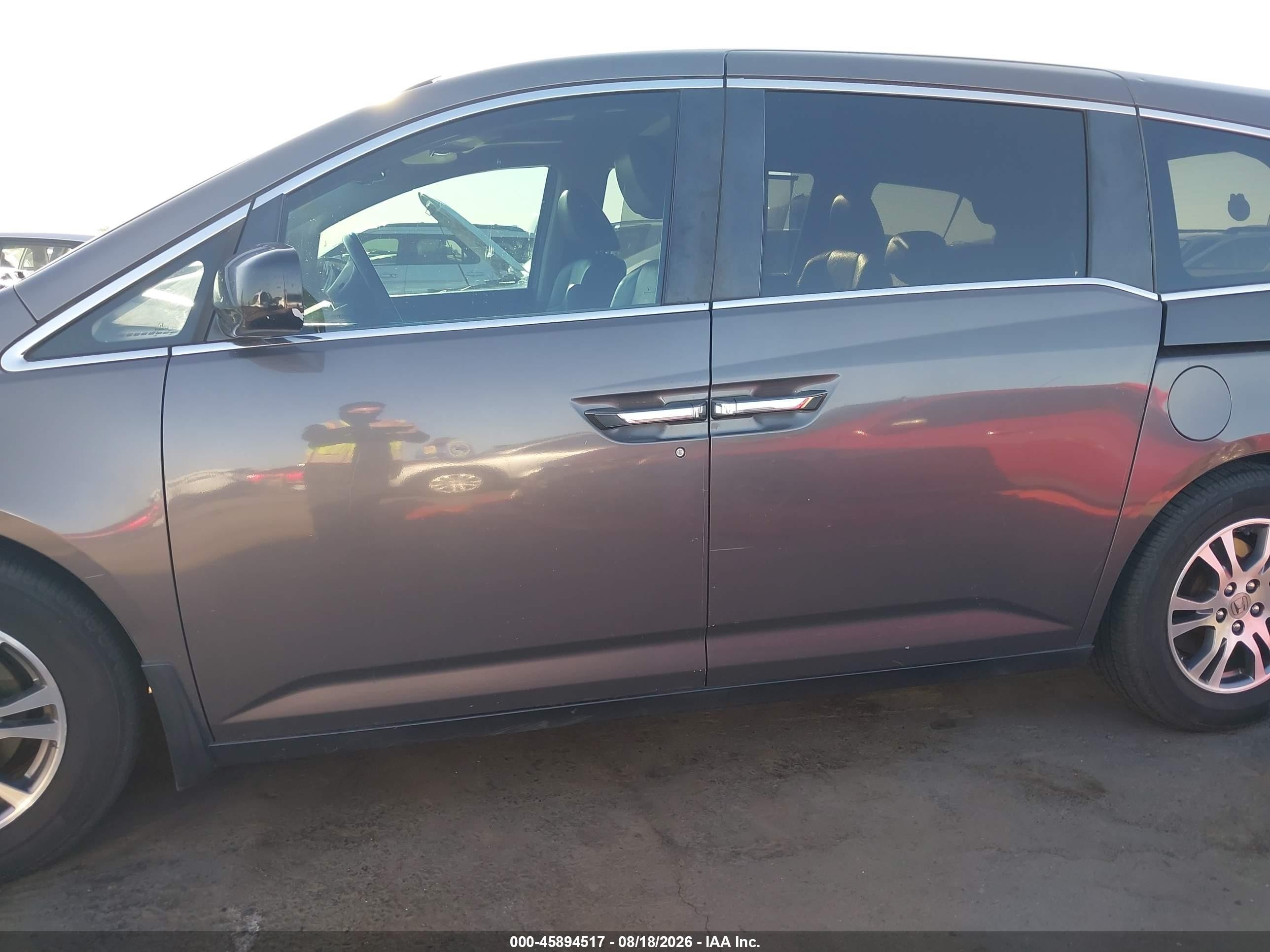2011 Honda Odyssey Ex-l Gray vin: 5FNRL5H67BB100590