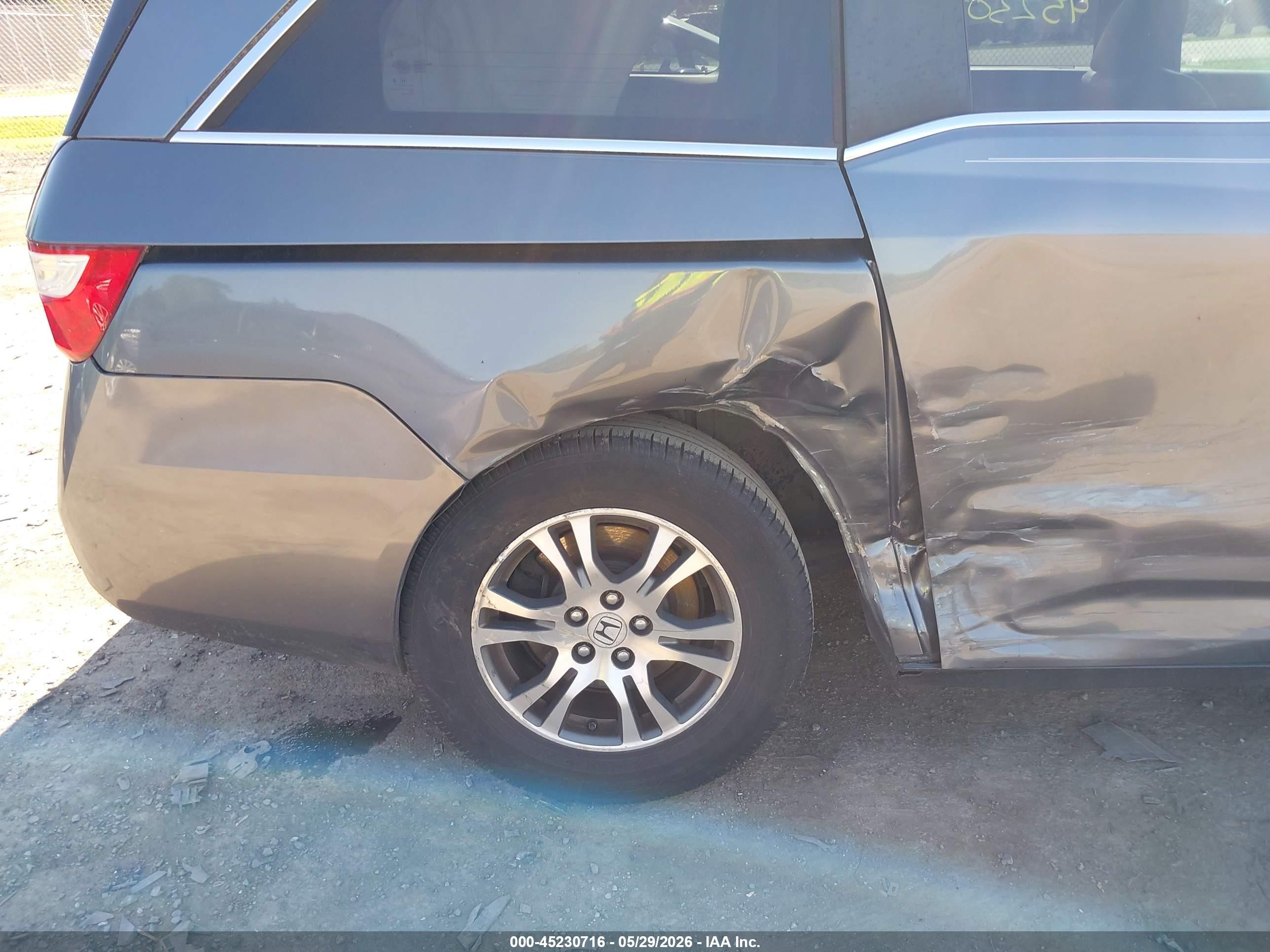 2011 Honda Odyssey Ex-l Gray vin: 5FNRL5H67BB103215