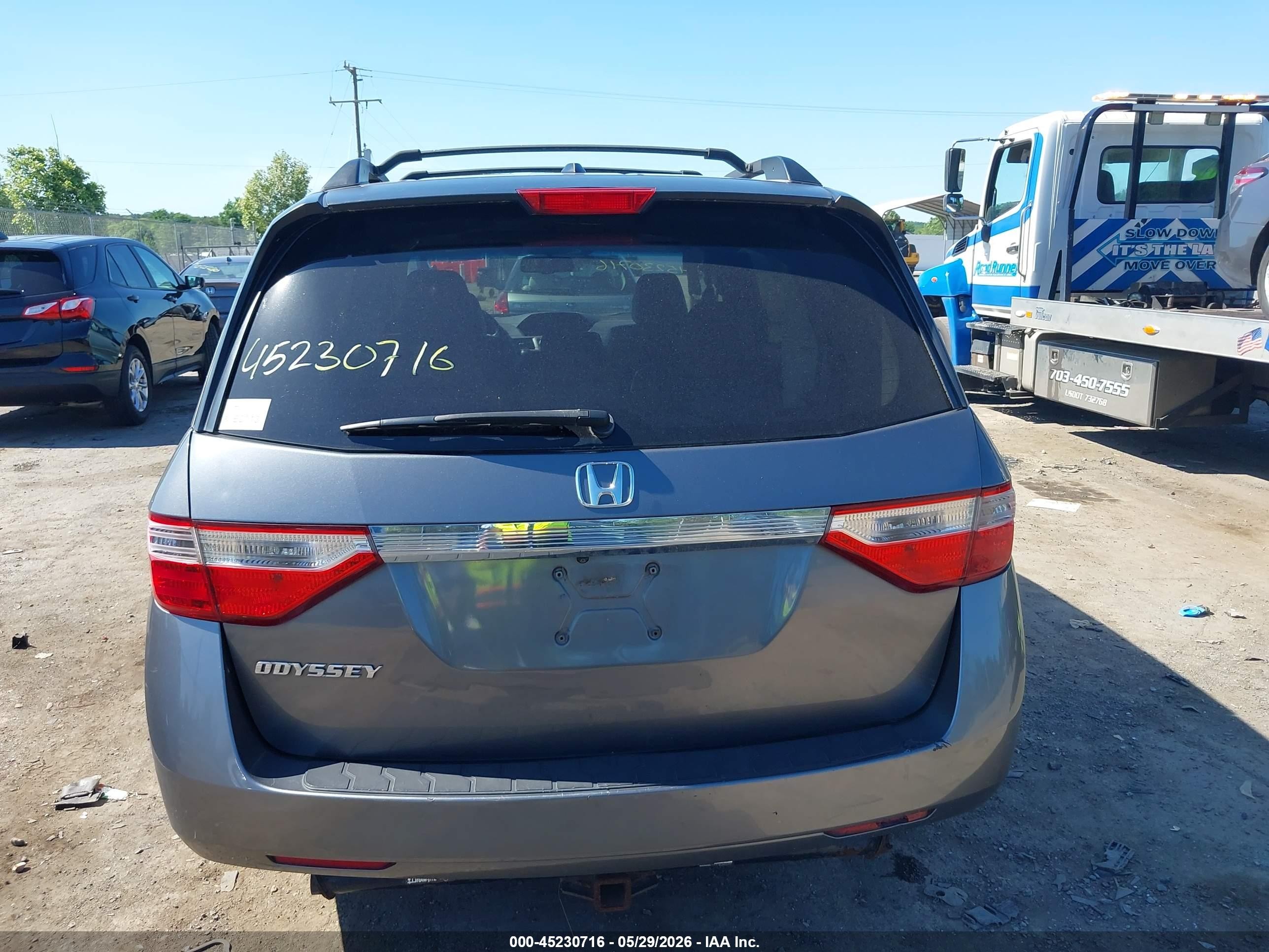 2011 Honda Odyssey Ex-l Gray vin: 5FNRL5H67BB103215