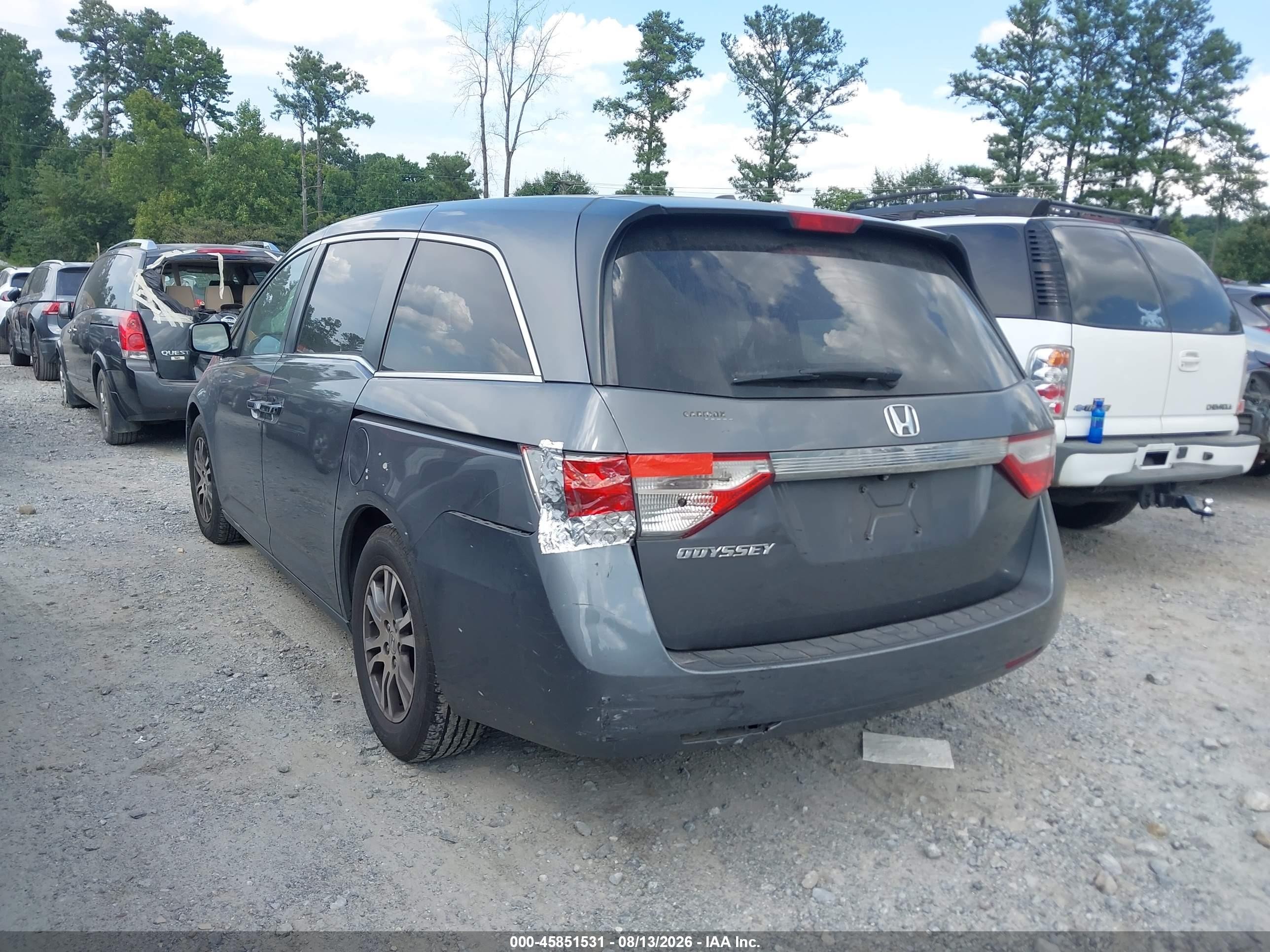2012 Honda Odyssey Ex-l Gray vin: 5FNRL5H67CB010972