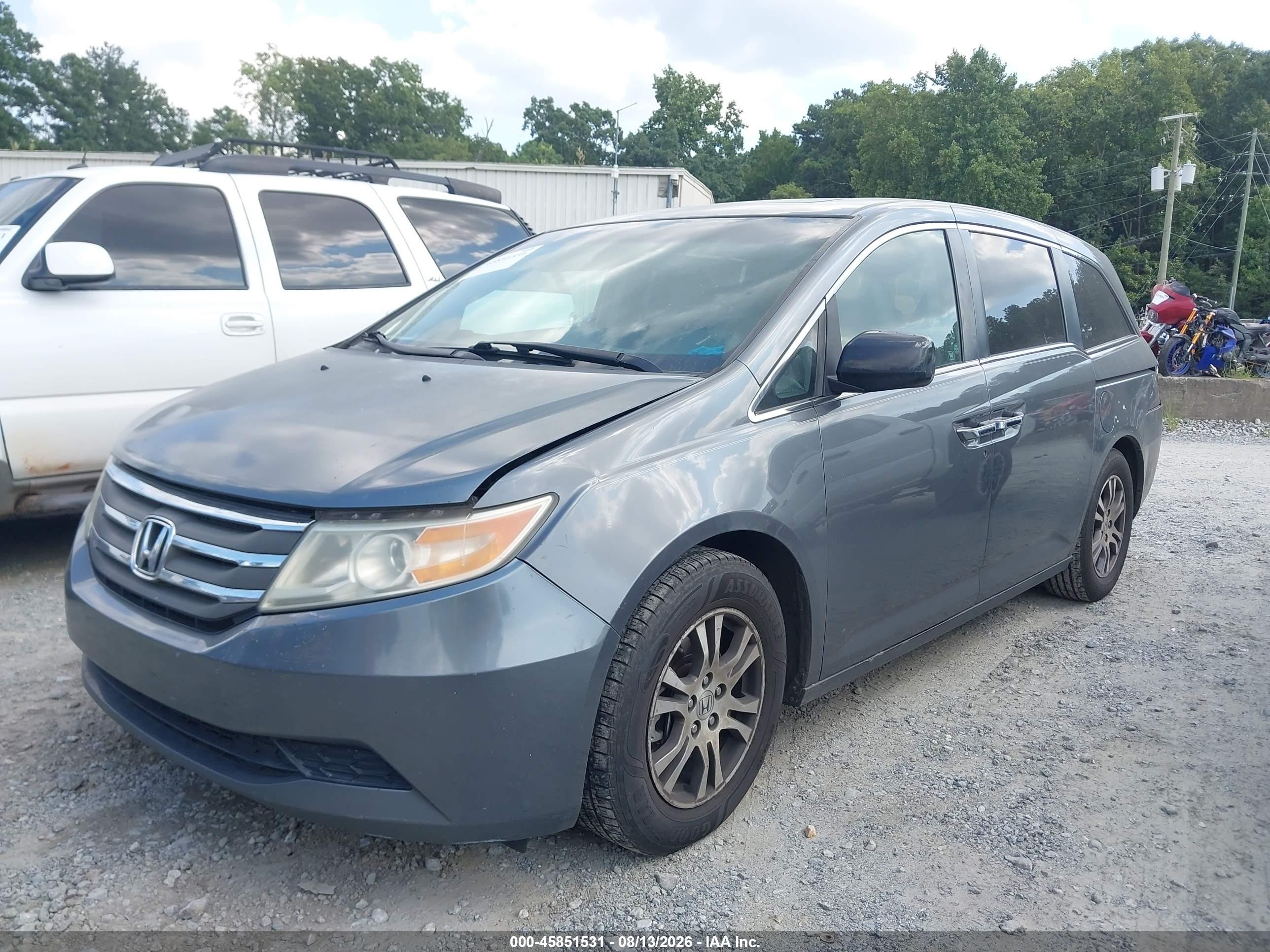 2012 Honda Odyssey Ex-l Gray vin: 5FNRL5H67CB010972