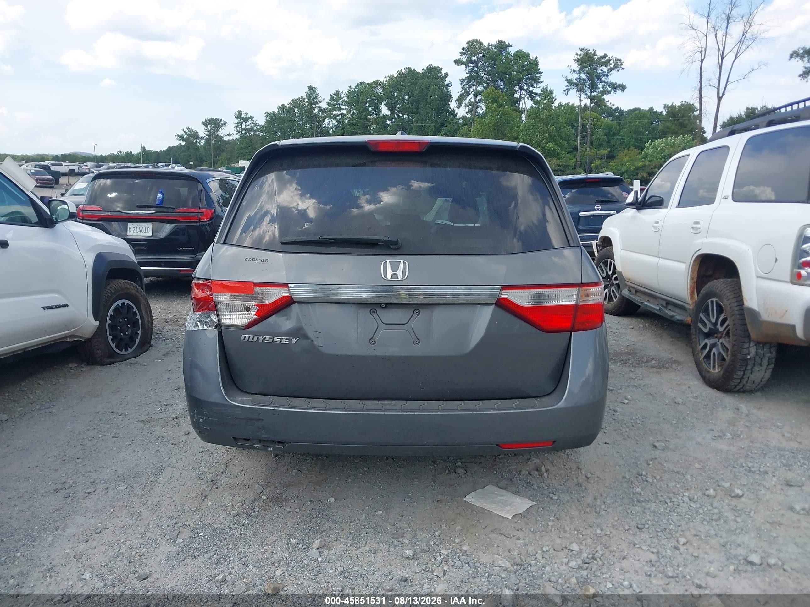 2012 Honda Odyssey Ex-l Gray vin: 5FNRL5H67CB010972