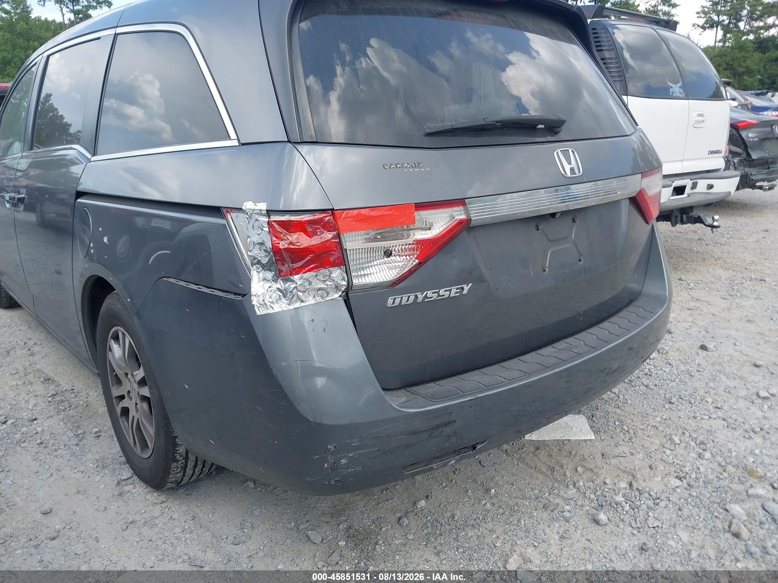 2012 Honda Odyssey Ex-l Gray vin: 5FNRL5H67CB010972