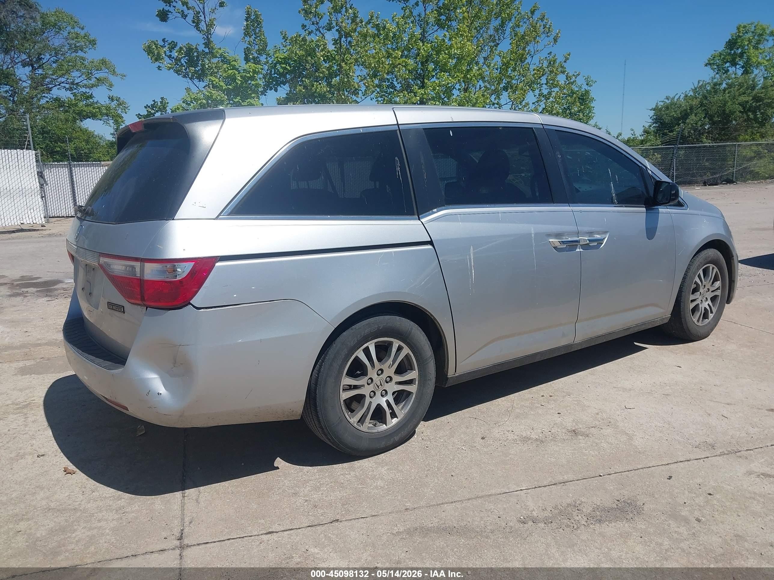 2012 Honda Odyssey Ex-l Silver vin: 5FNRL5H67CB011605