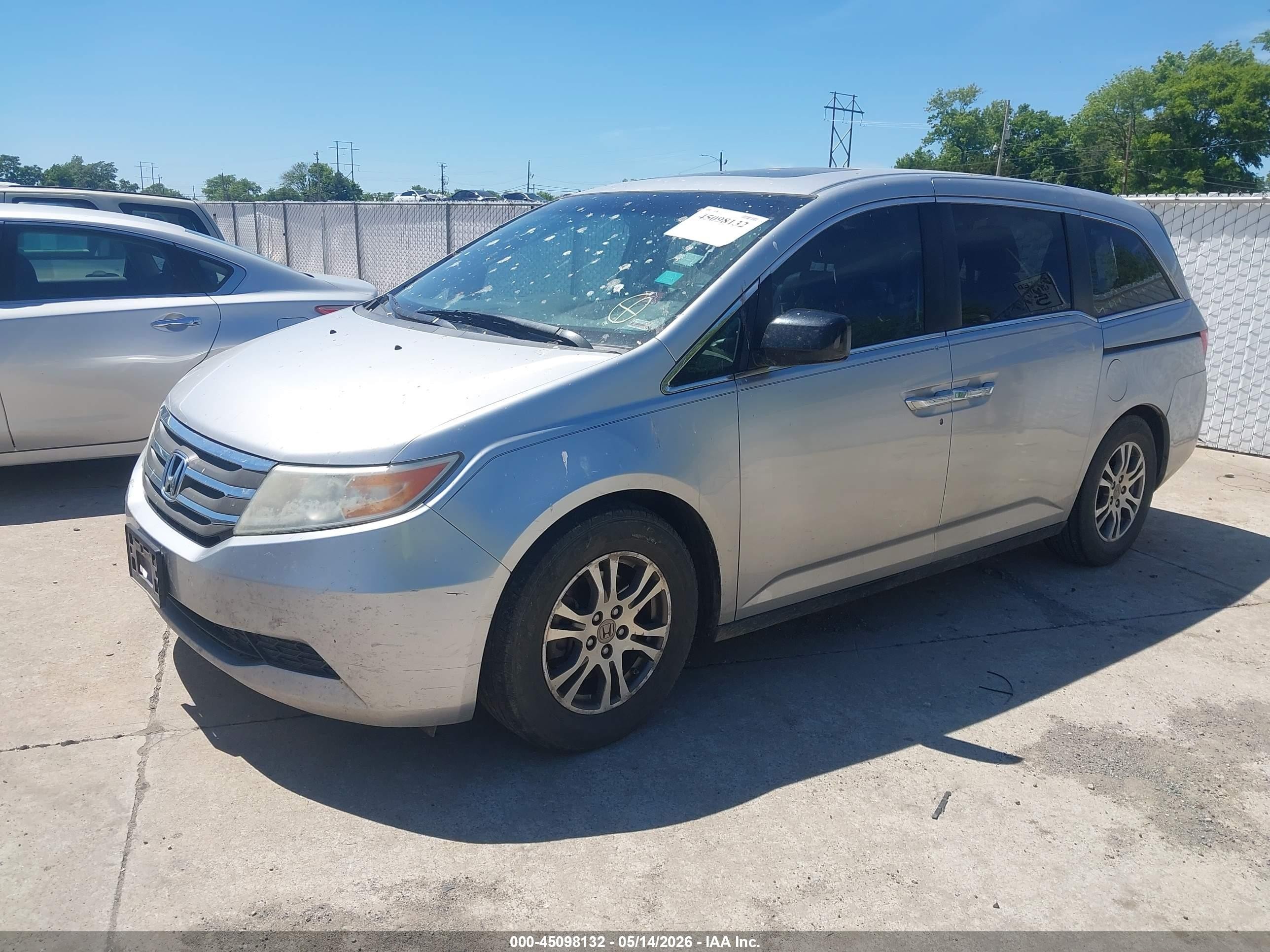 2012 Honda Odyssey Ex-l Silver vin: 5FNRL5H67CB011605