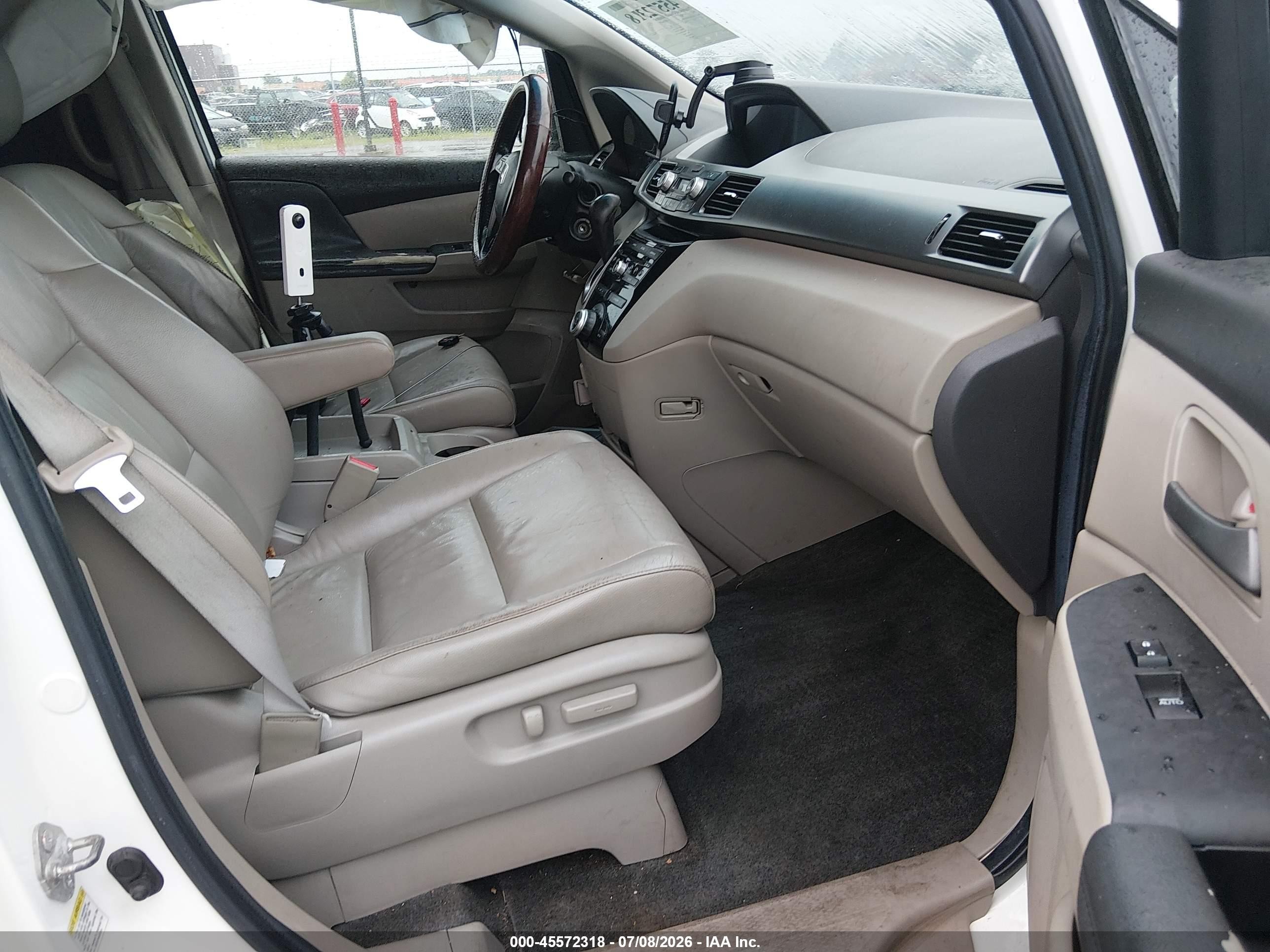 2012 Honda Odyssey Ex-l White vin: 5FNRL5H67CB012348