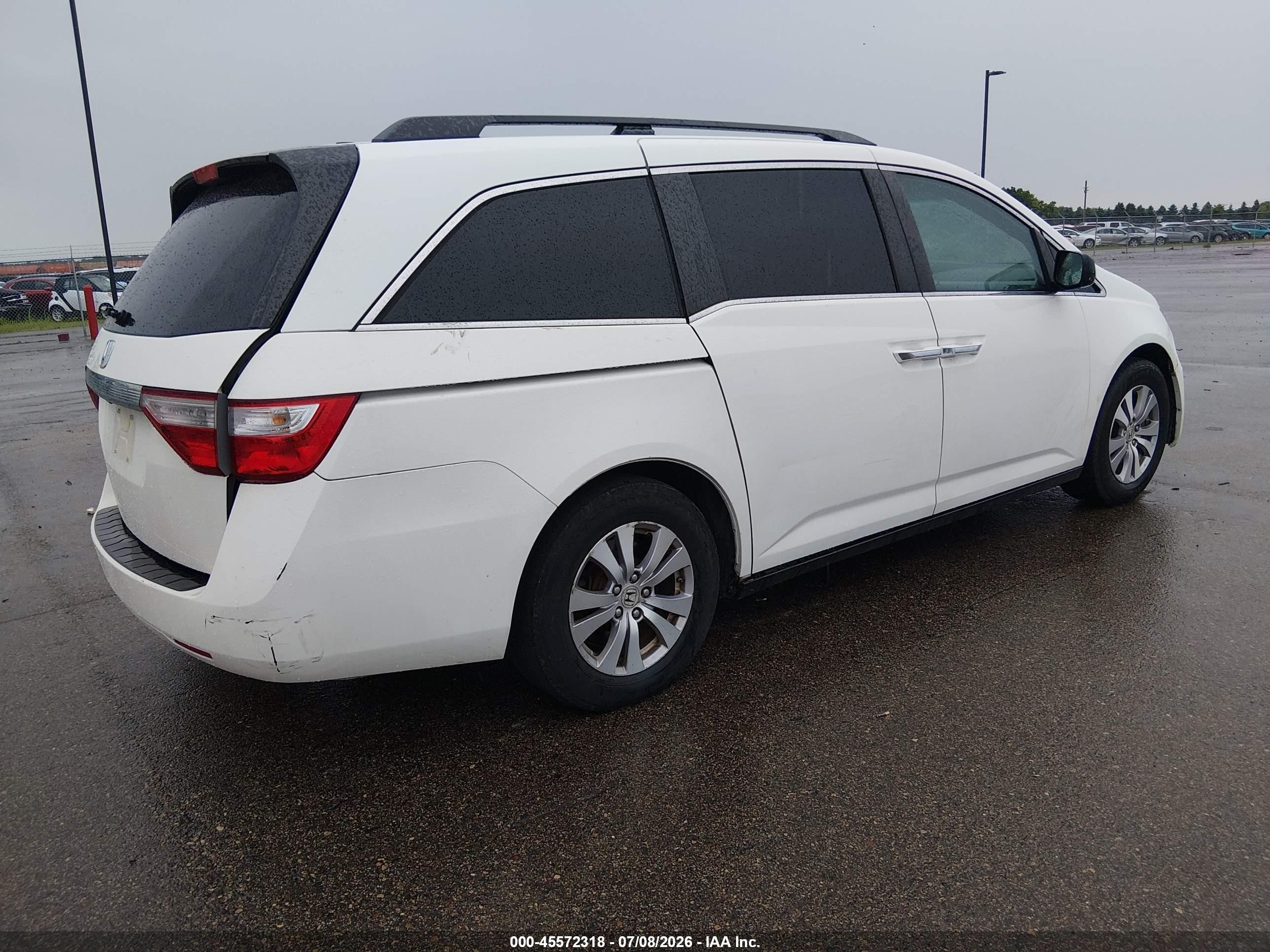 2012 Honda Odyssey Ex-l White vin: 5FNRL5H67CB012348