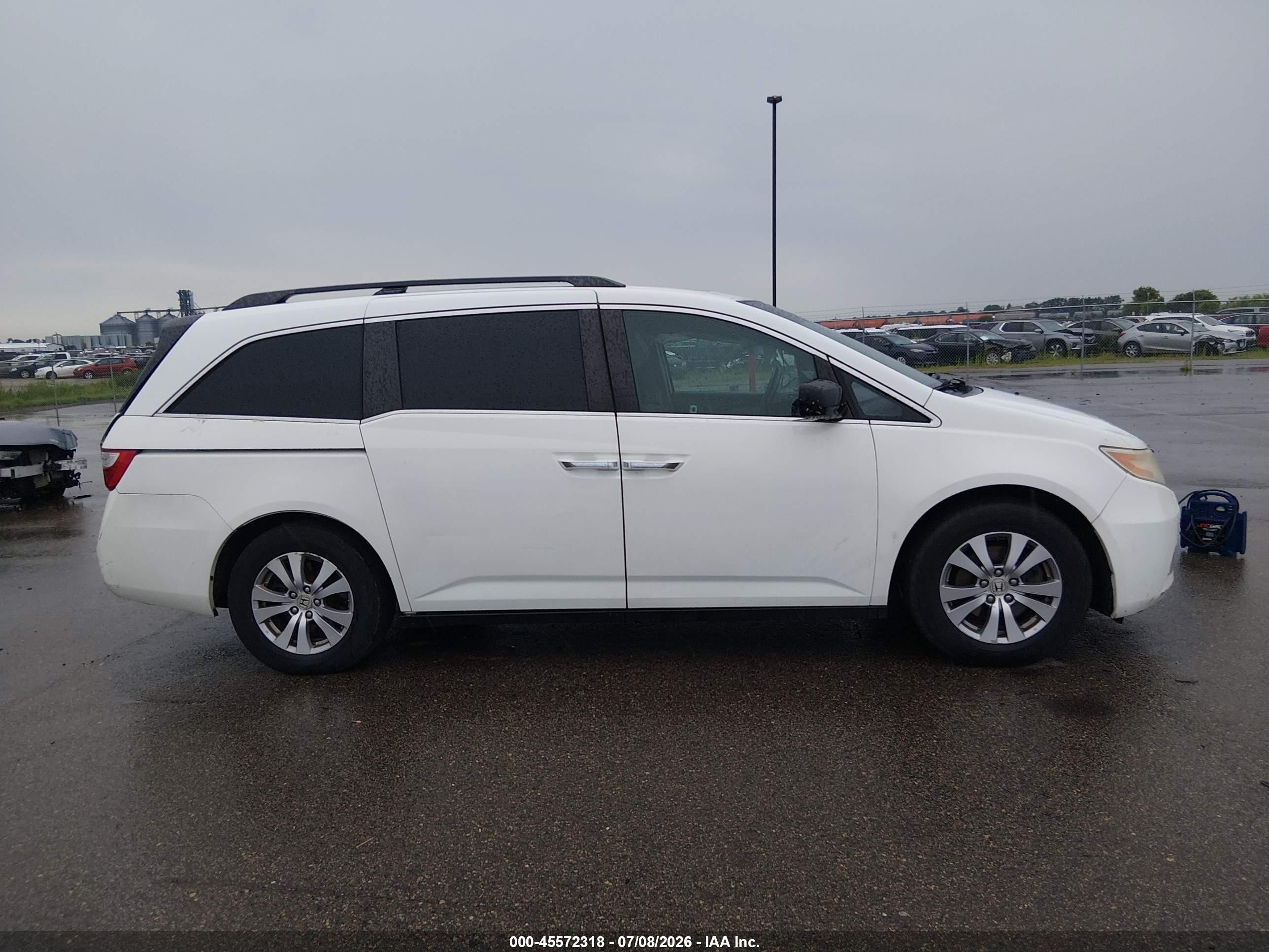 2012 Honda Odyssey Ex-l White vin: 5FNRL5H67CB012348