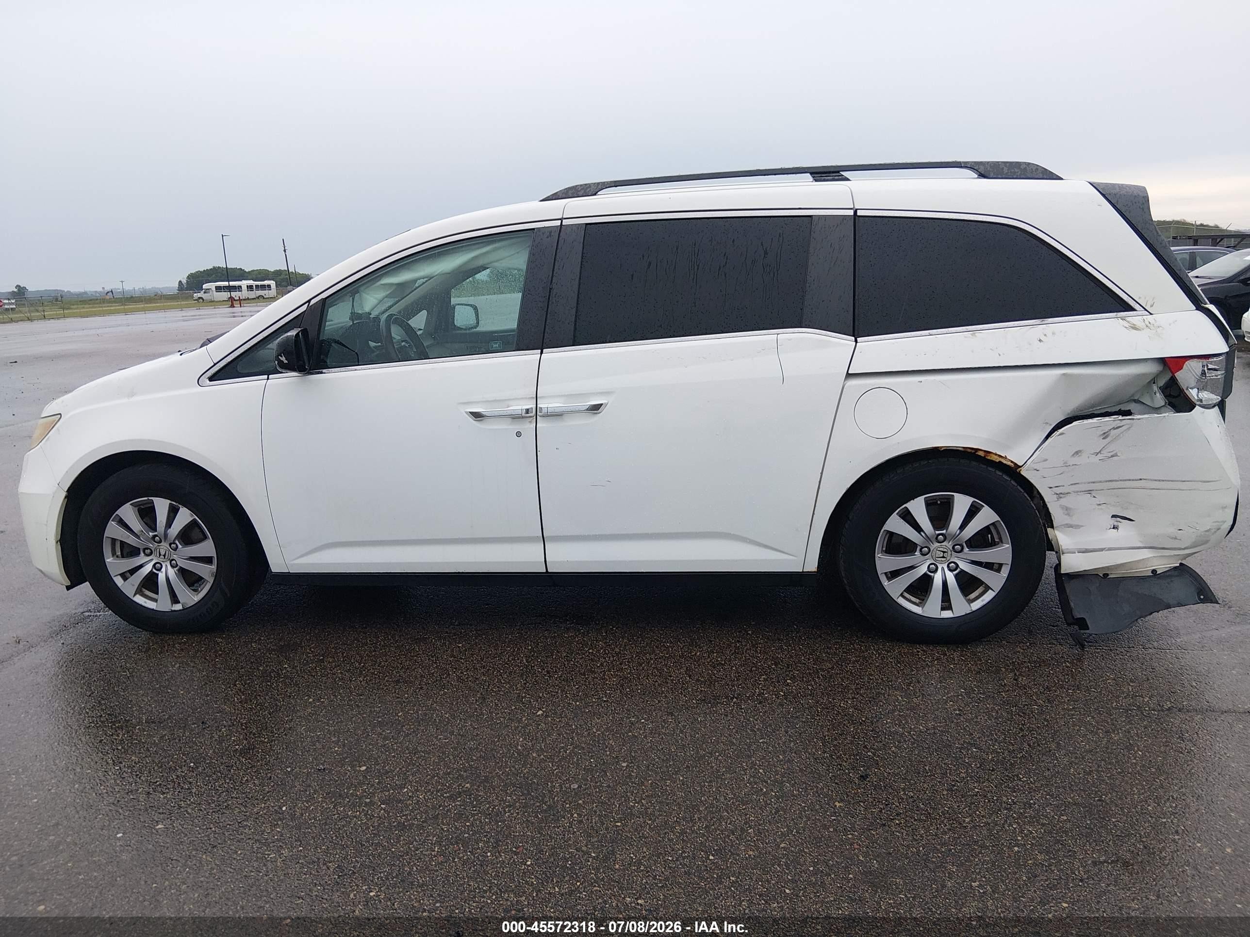 2012 Honda Odyssey Ex-l White vin: 5FNRL5H67CB012348