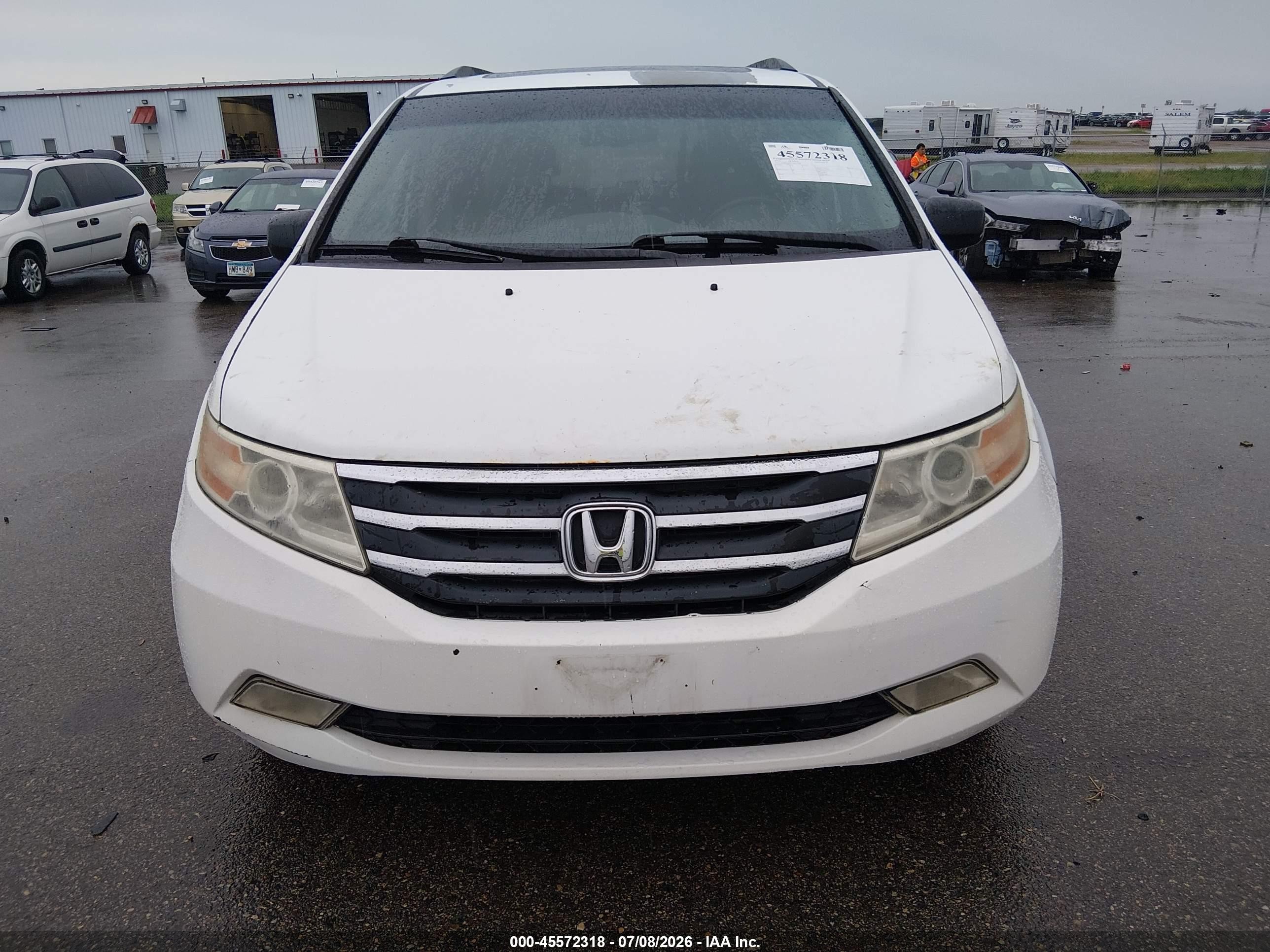 2012 Honda Odyssey Ex-l White vin: 5FNRL5H67CB012348