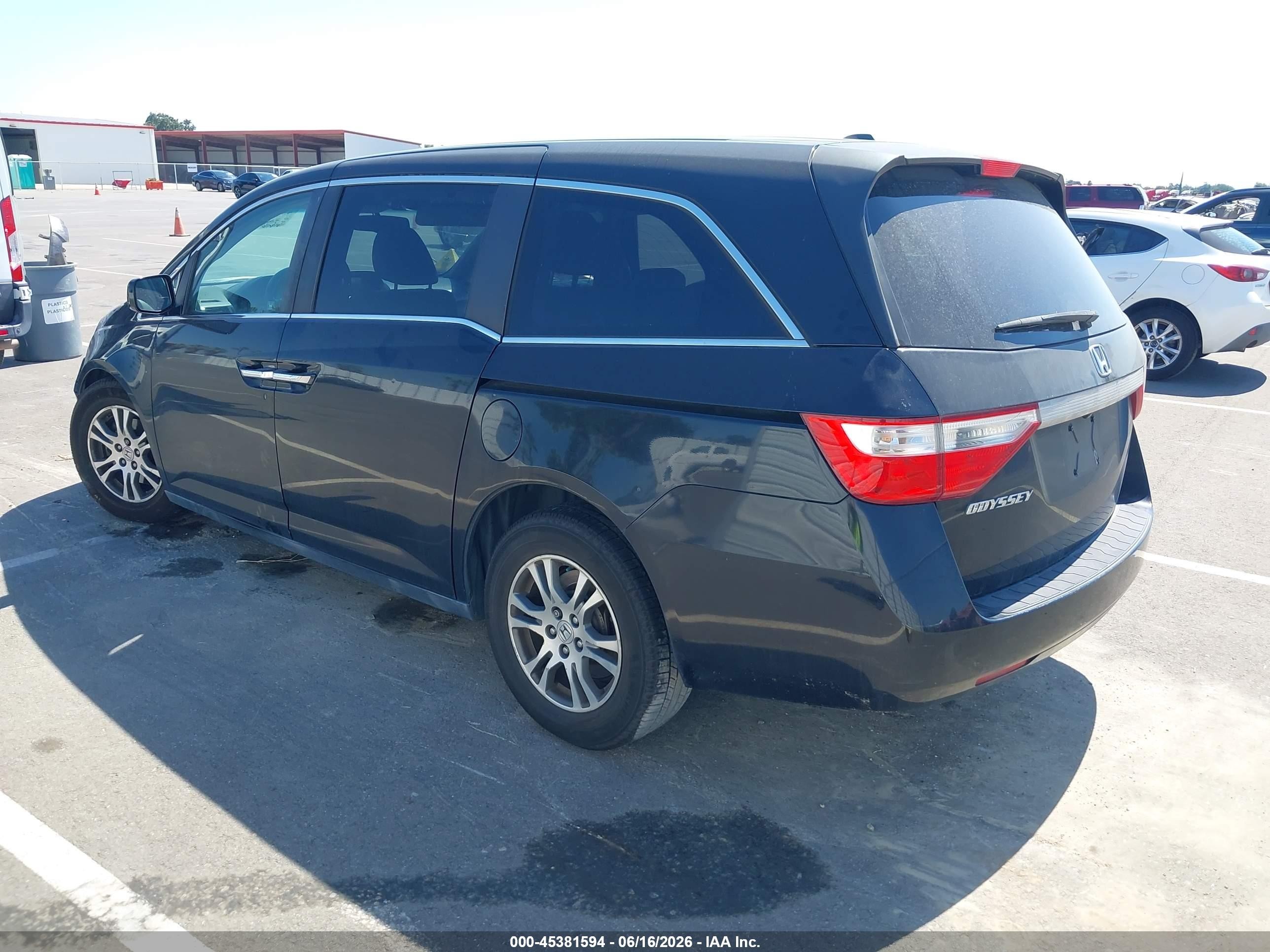 2012 Honda Odyssey Ex-l Black vin: 5FNRL5H67CB027688
