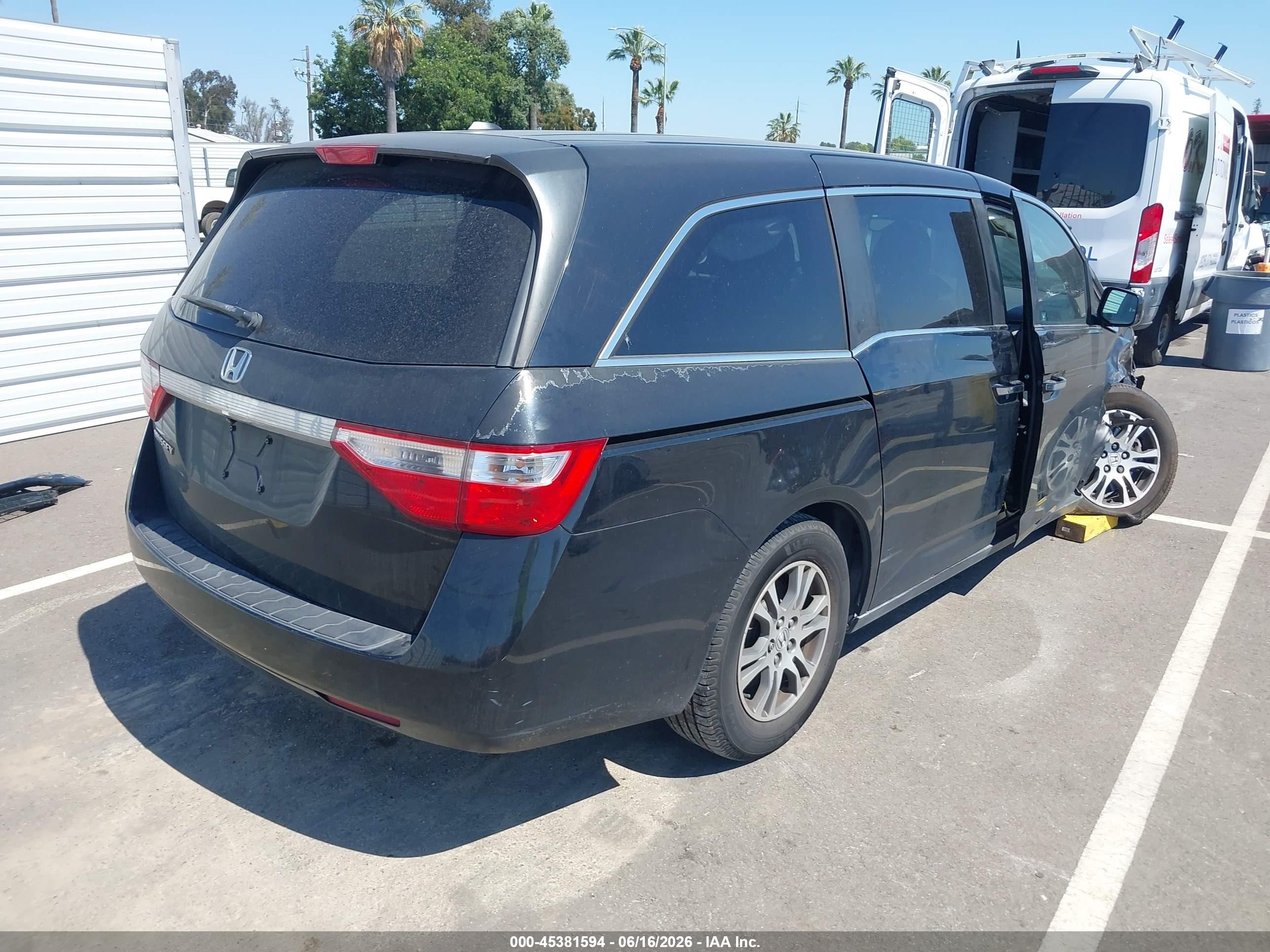 2012 Honda Odyssey Ex-l Black vin: 5FNRL5H67CB027688