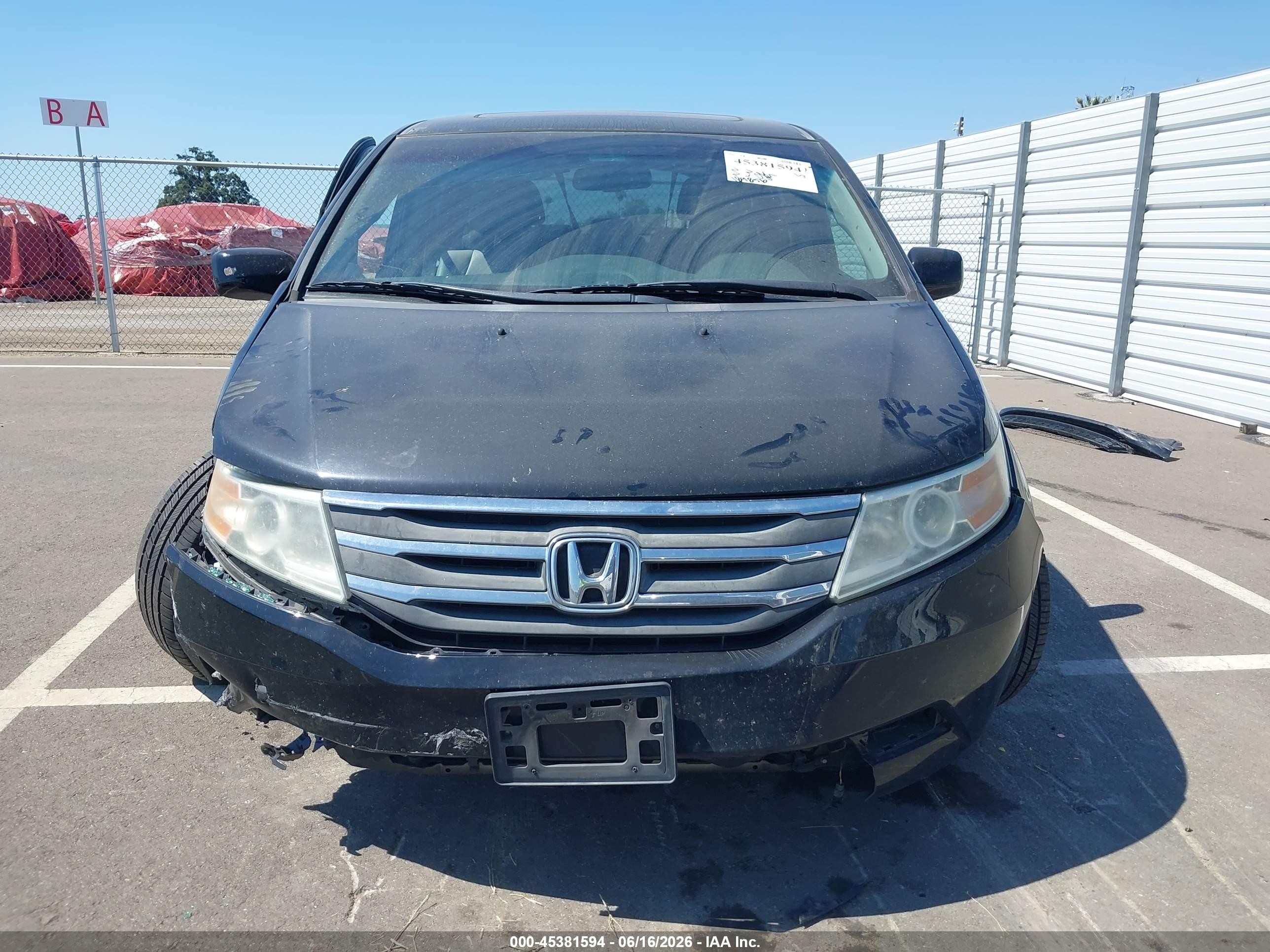 2012 Honda Odyssey Ex-l Black vin: 5FNRL5H67CB027688