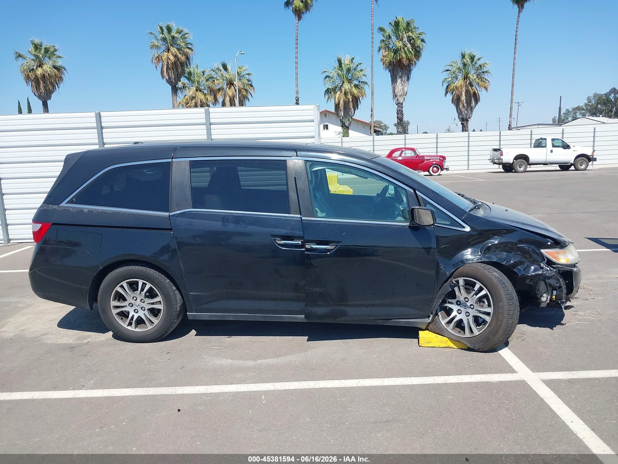 2012 Honda Odyssey Ex-l Black vin: 5FNRL5H67CB027688