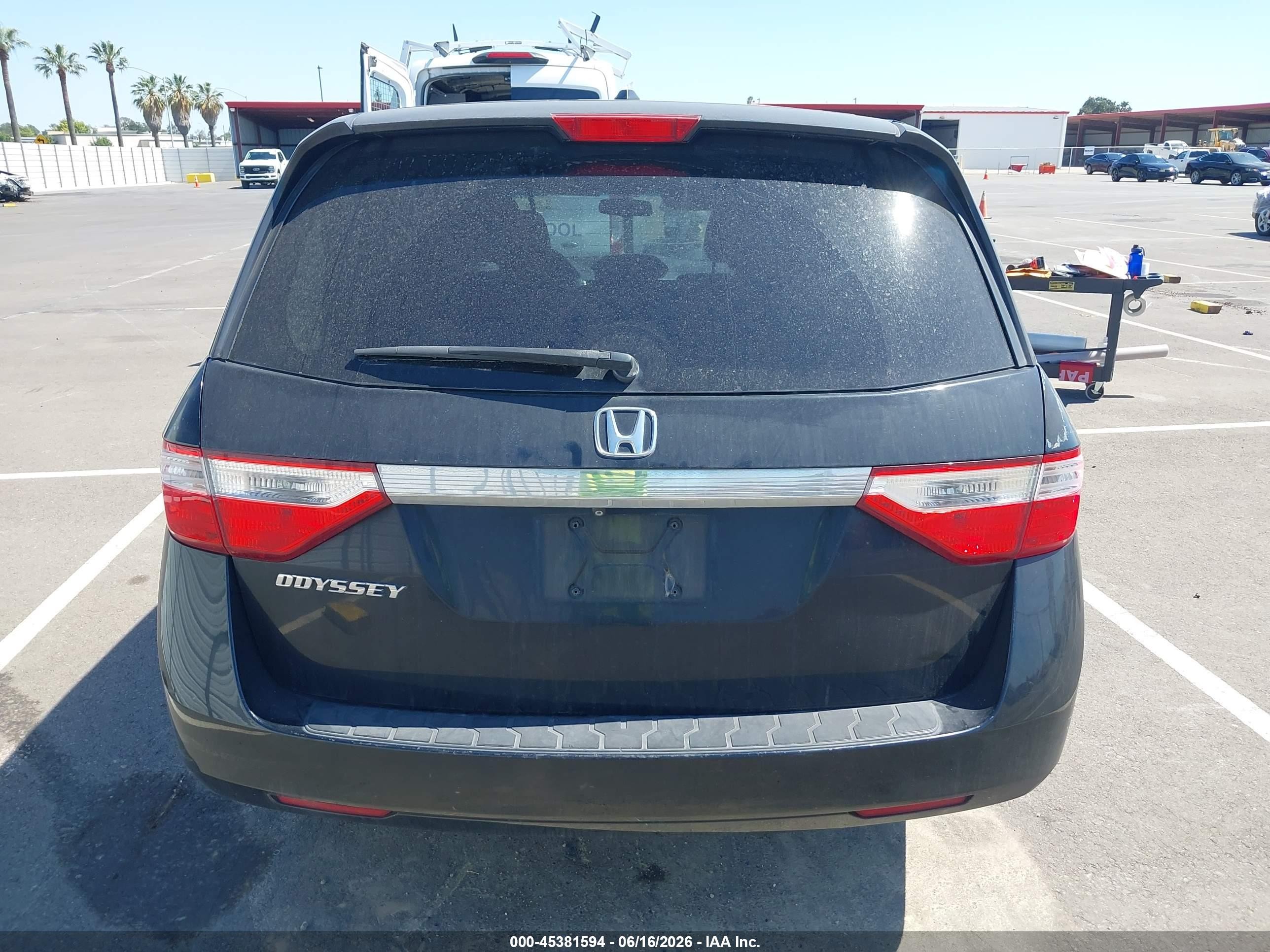 2012 Honda Odyssey Ex-l Black vin: 5FNRL5H67CB027688