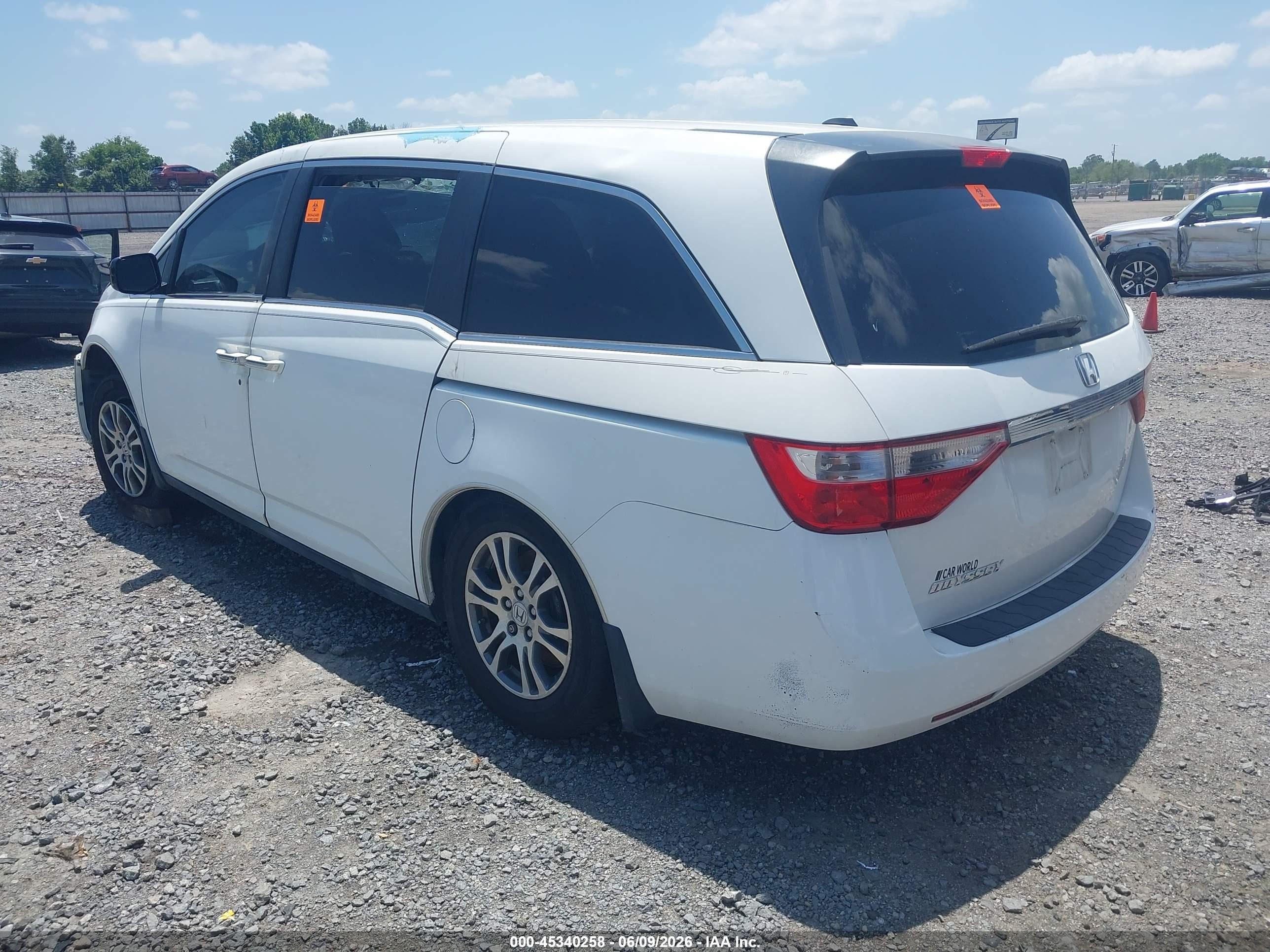 2012 Honda Odyssey Ex-l Белый vin: 5FNRL5H67CB040909