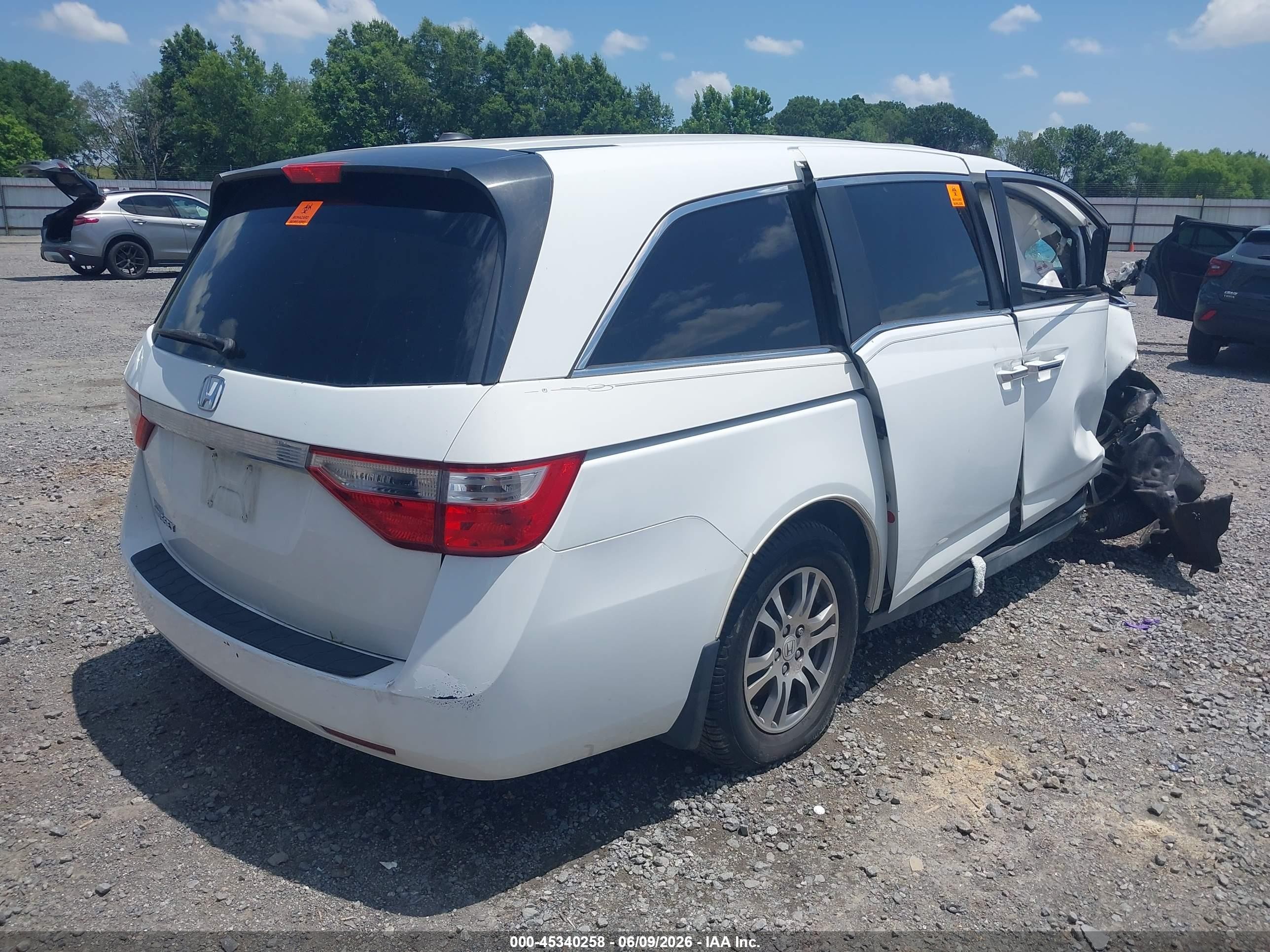 2012 Honda Odyssey Ex-l Белый vin: 5FNRL5H67CB040909