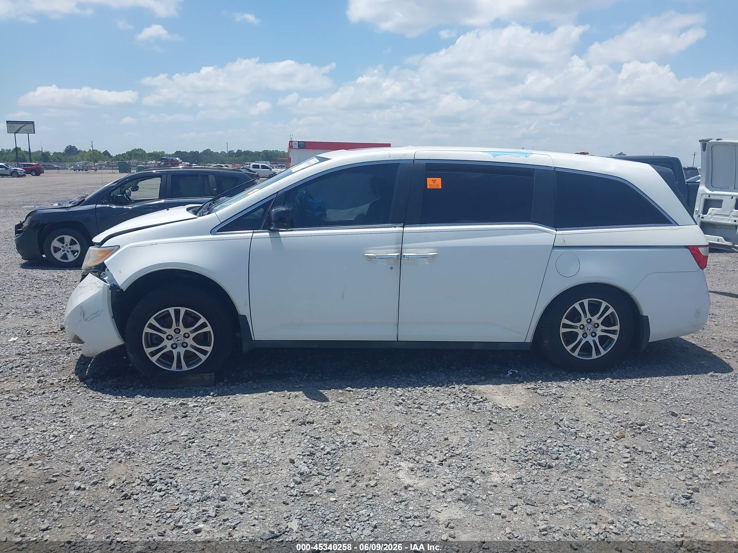 2012 Honda Odyssey Ex-l Белый vin: 5FNRL5H67CB040909