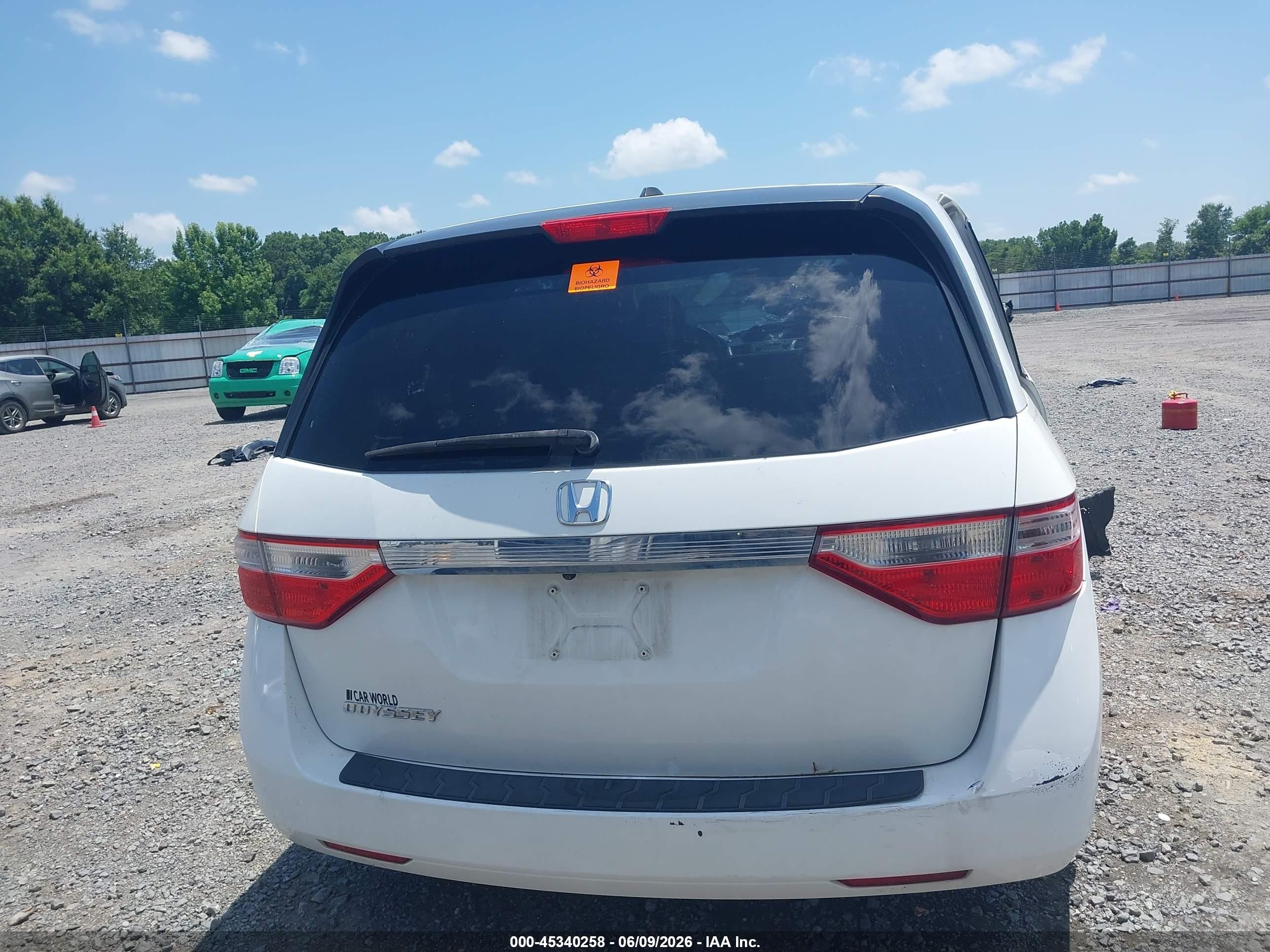 2012 Honda Odyssey Ex-l Белый vin: 5FNRL5H67CB040909