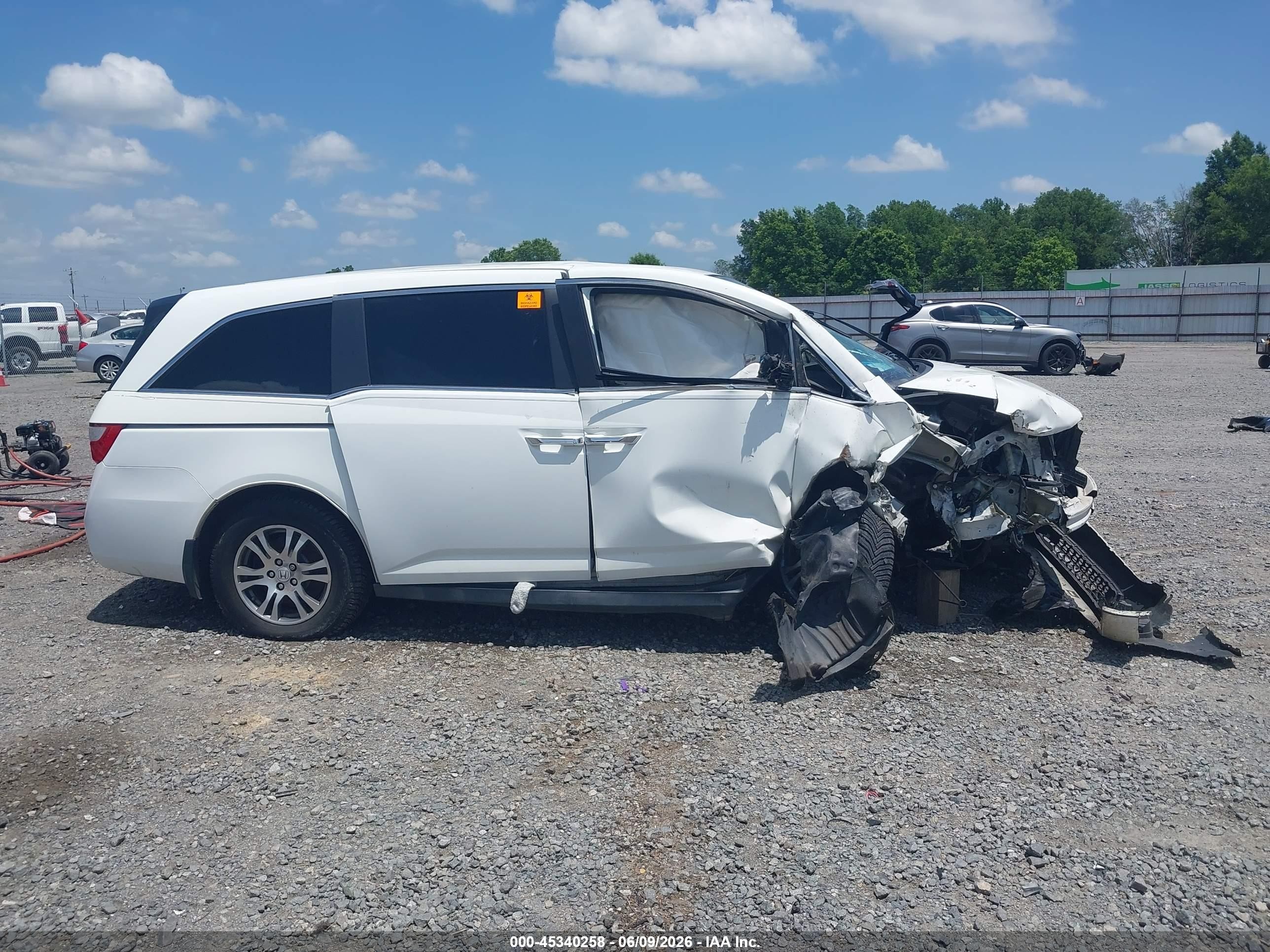 2012 Honda Odyssey Ex-l Белый vin: 5FNRL5H67CB040909
