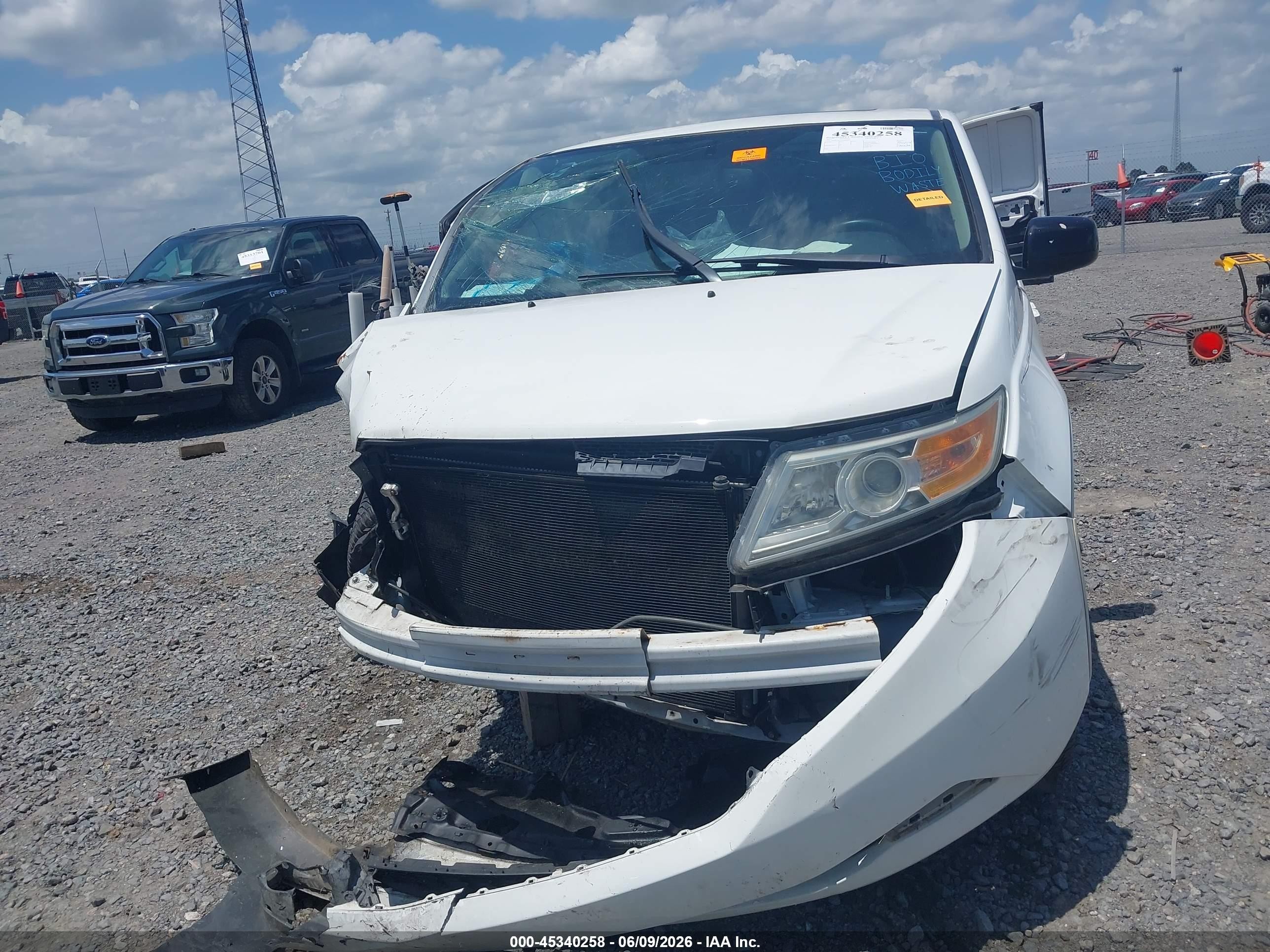 2012 Honda Odyssey Ex-l Белый vin: 5FNRL5H67CB040909