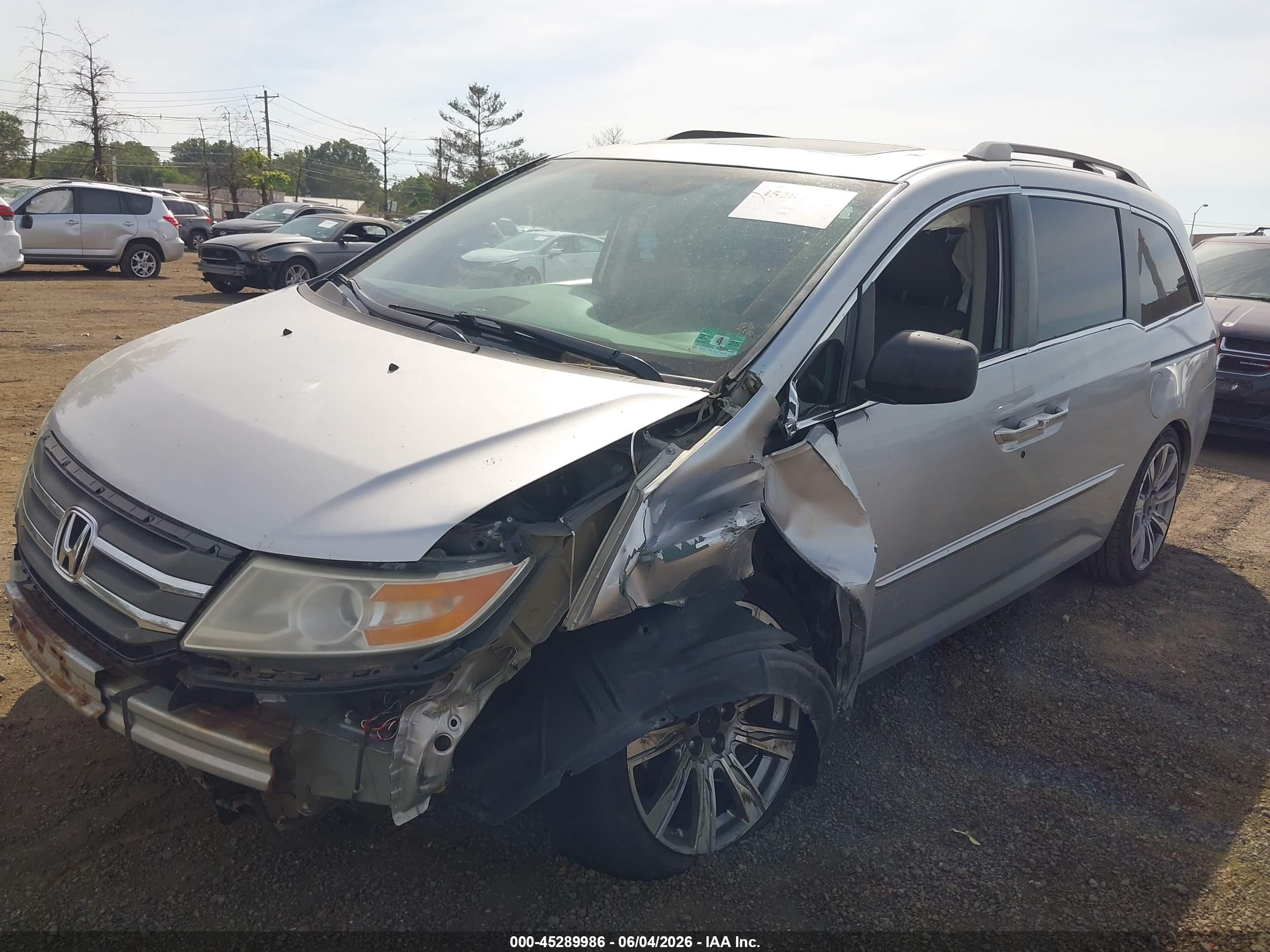 2012 Honda Odyssey Ex-l Серебряный vin: 5FNRL5H67CB050002