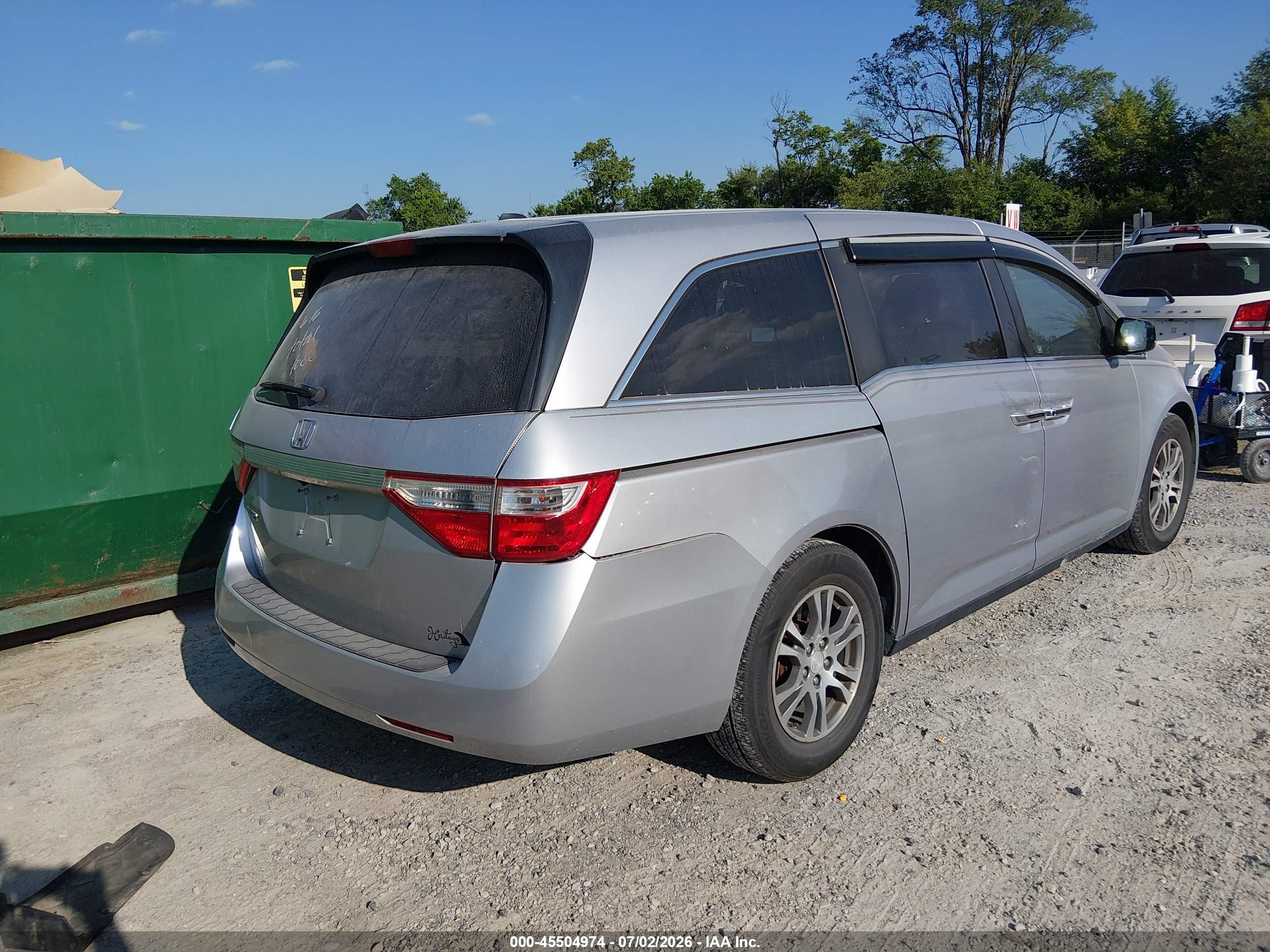 2012 Honda Odyssey Ex-l Silver vin: 5FNRL5H67CB051036