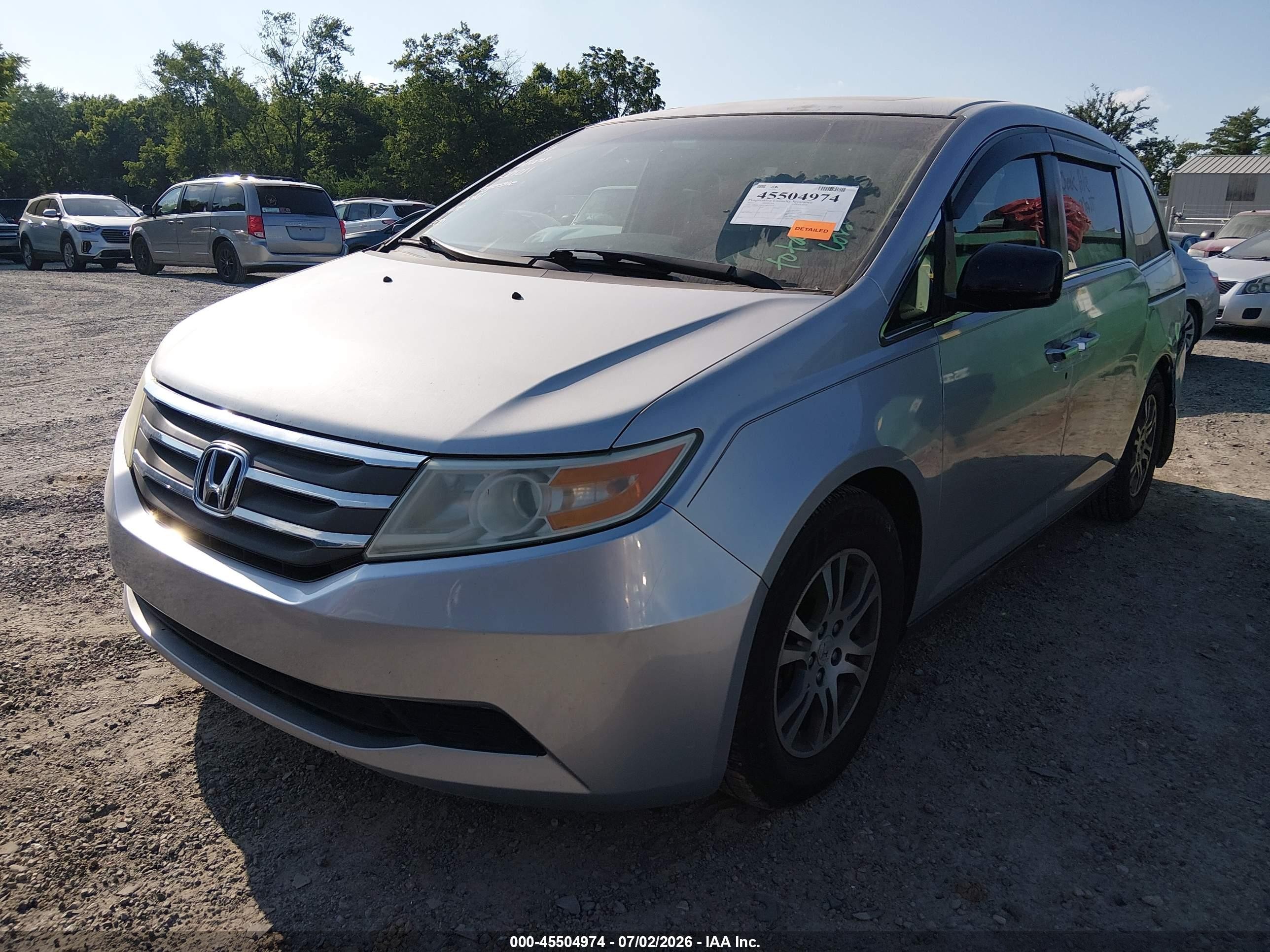 2012 Honda Odyssey Ex-l Silver vin: 5FNRL5H67CB051036